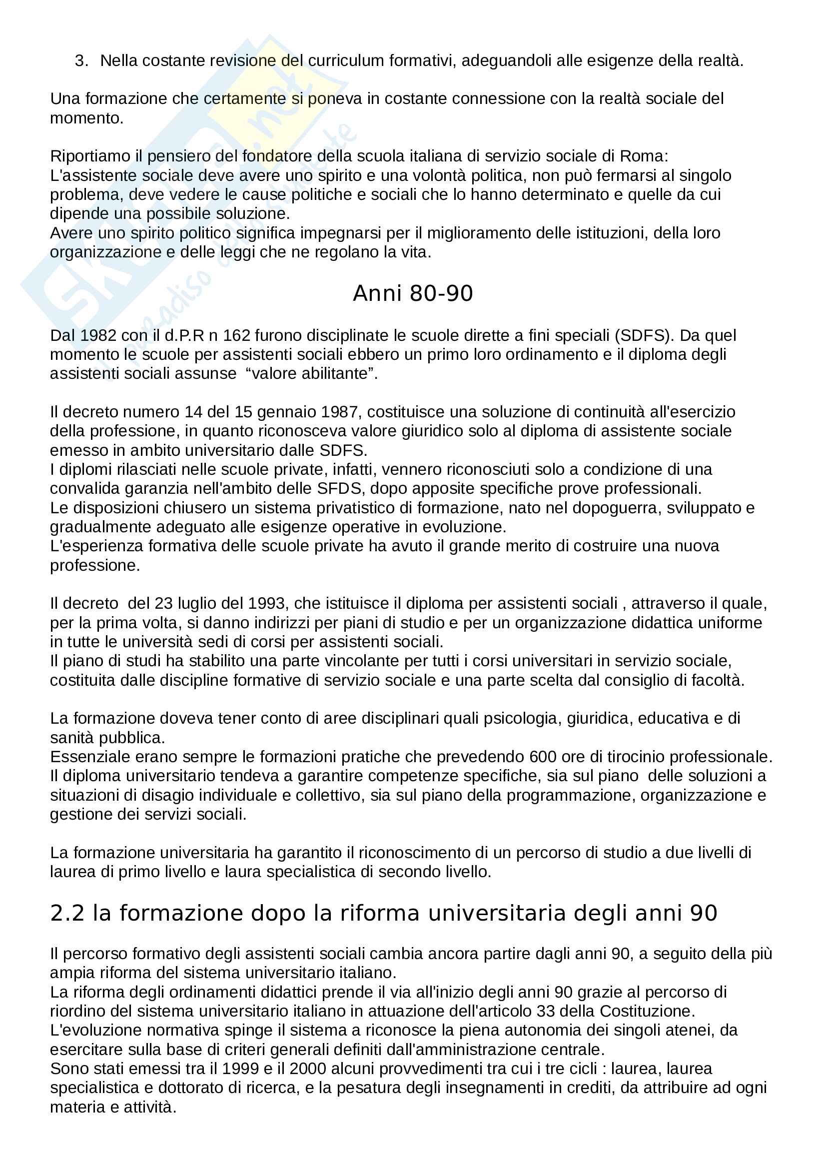 Principi E Fondamenti Del Servizio Sociale
