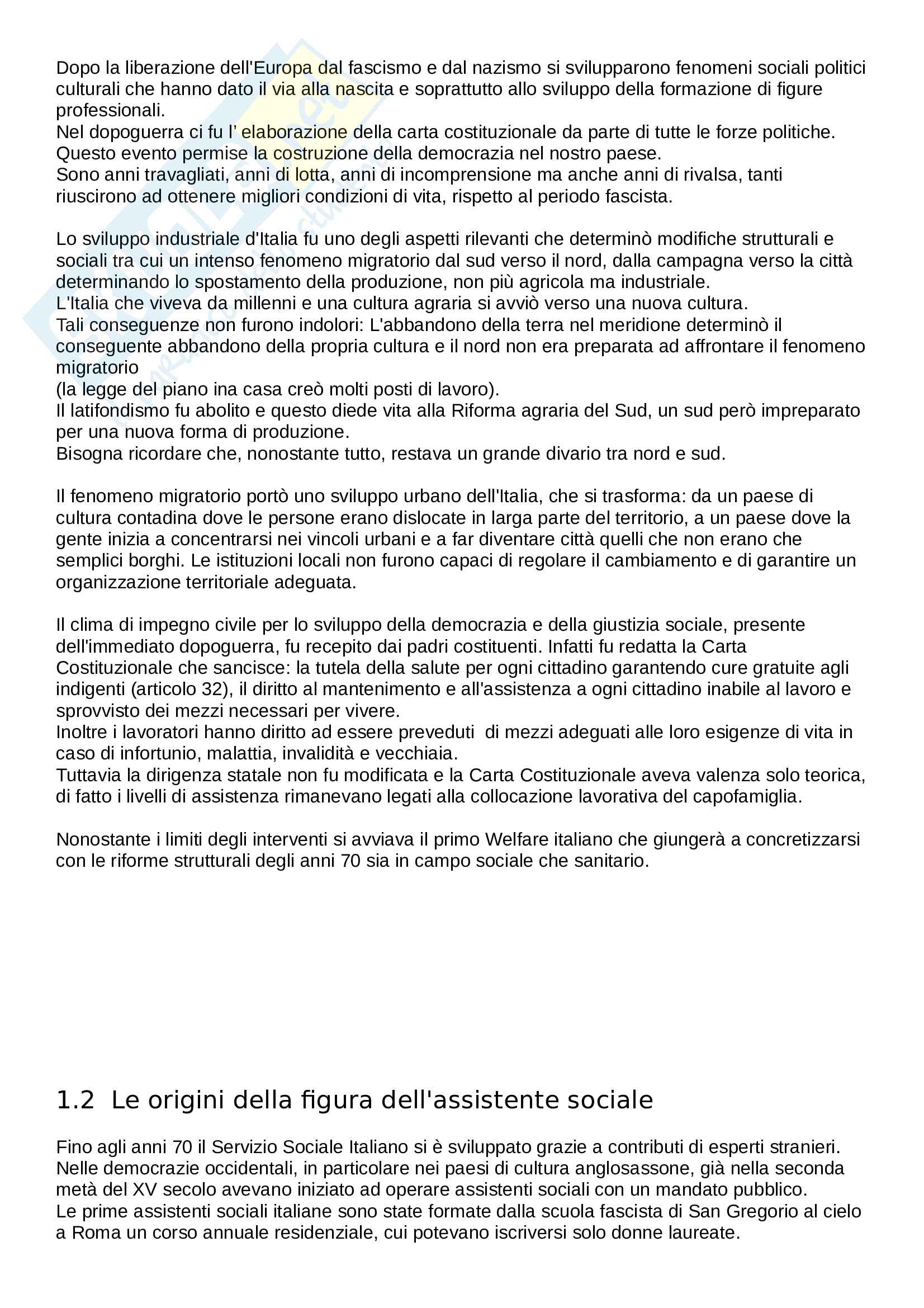 Principi E Fondamenti Del Servizio Sociale