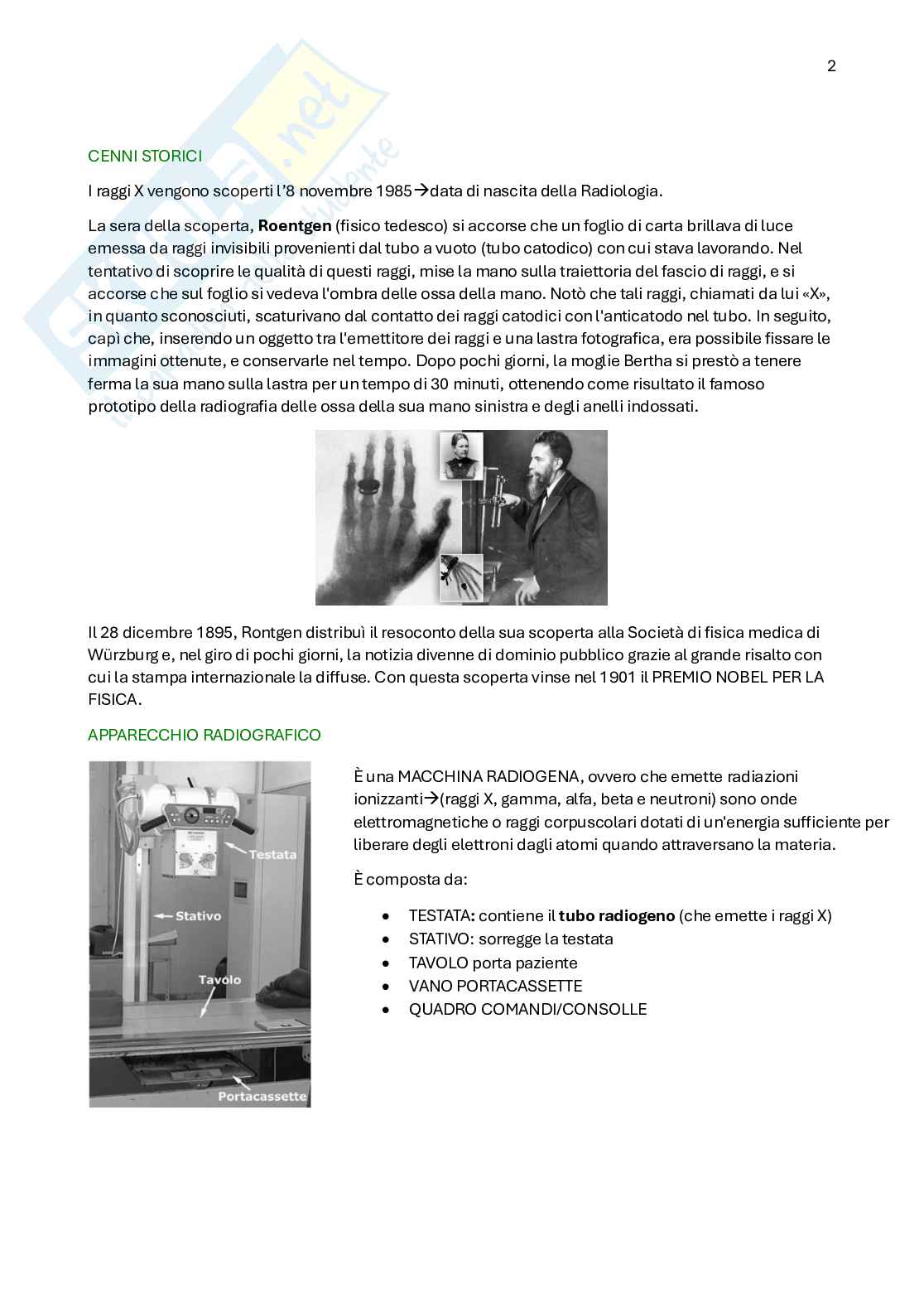 Radiodiagnostica e Radioprotezione Pag. 2