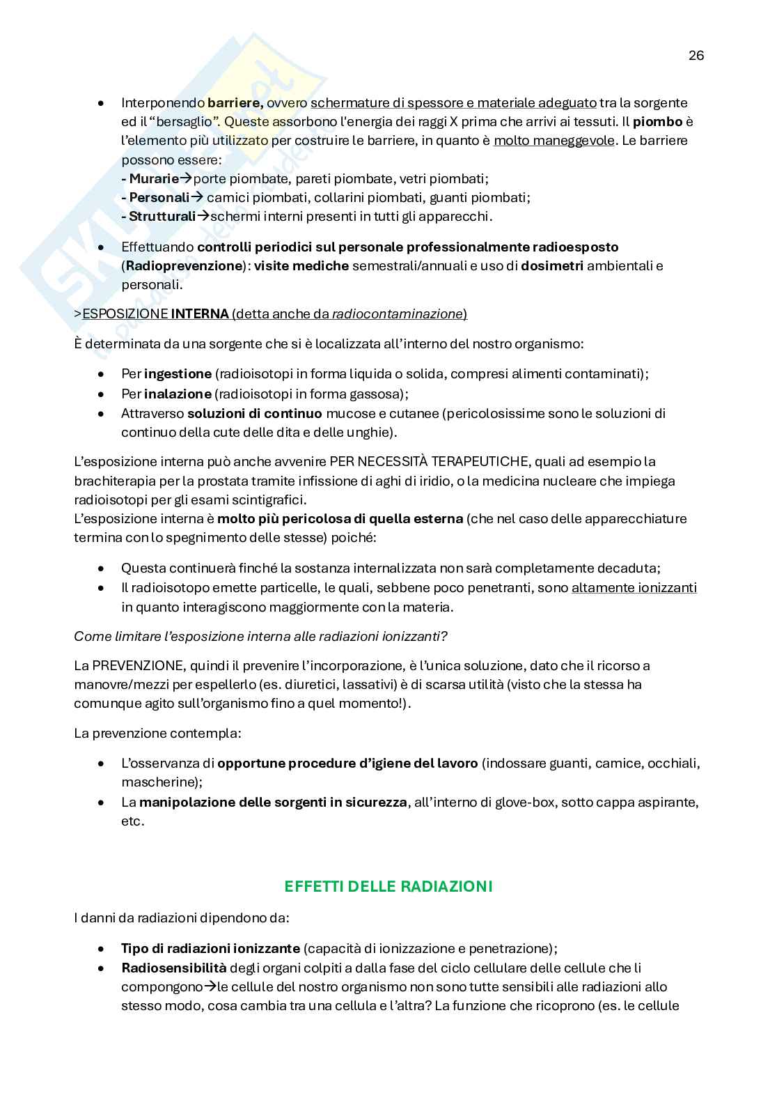 Radiodiagnostica e Radioprotezione Pag. 26