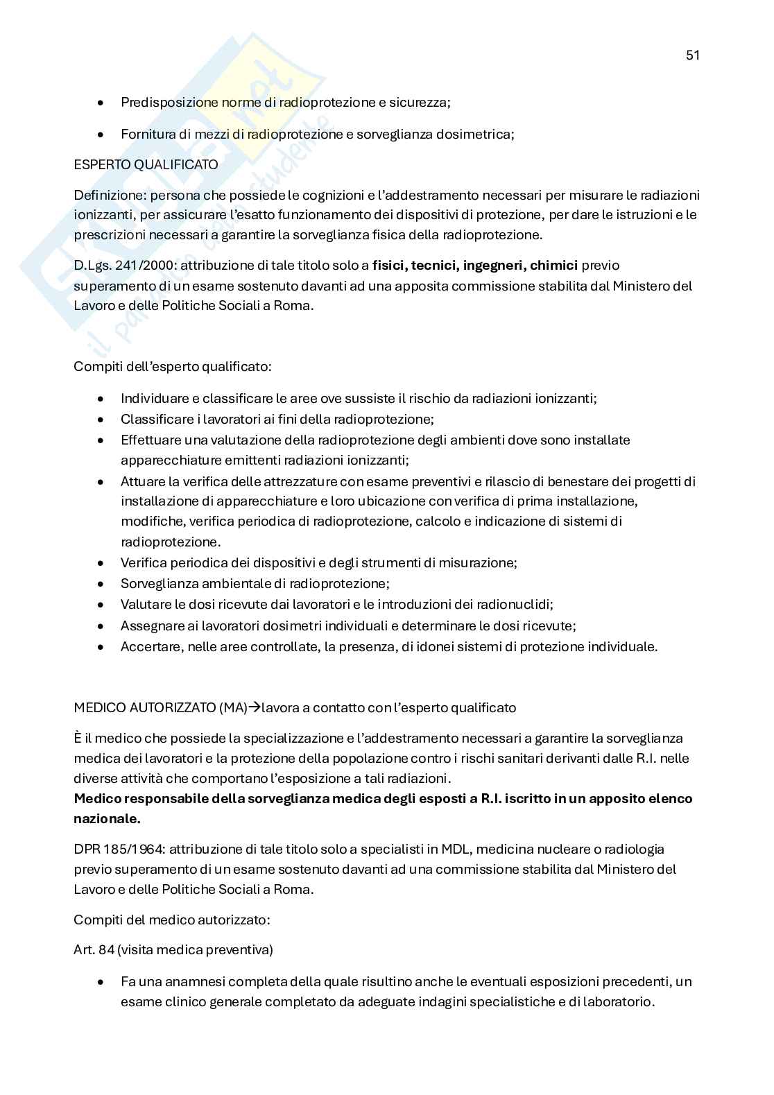 Radiodiagnostica e Radioprotezione Pag. 51
