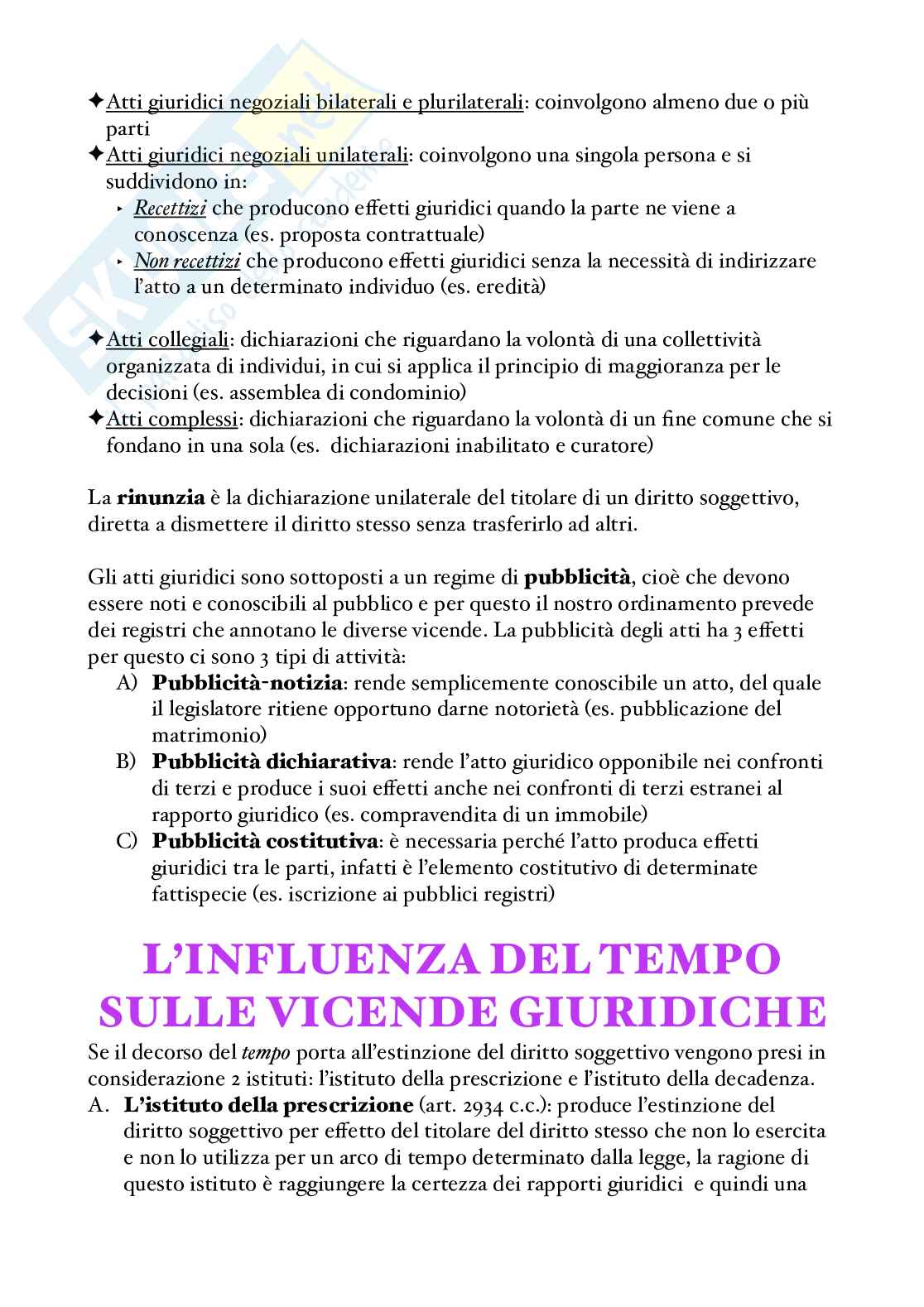 Riassunto esame Istituzioni di diritto privato, Prof. Quarta Alessandra, libro consigliato Manuale di diritto privato, Torrente Pag. 11