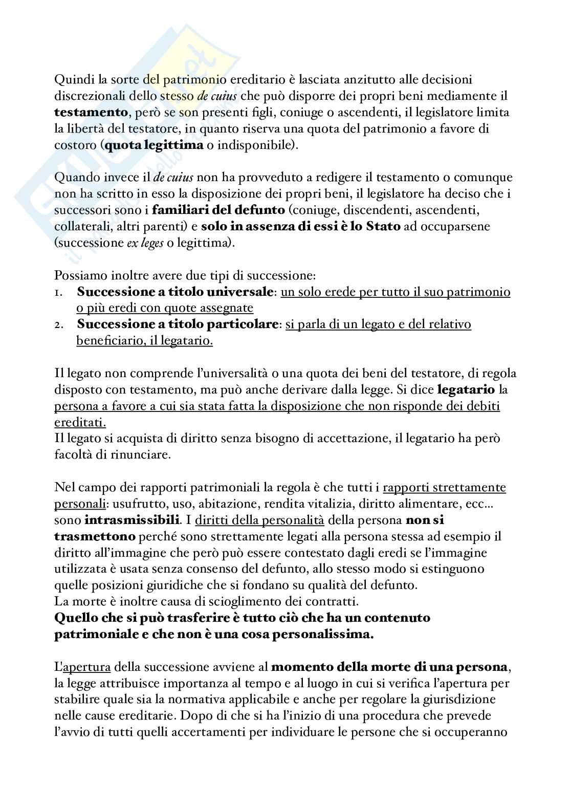 Riassunto esame Istituzioni di diritto privato, Prof. Quarta Alessandra, libro consigliato Manuale di diritto privato, Torrente Pag. 56