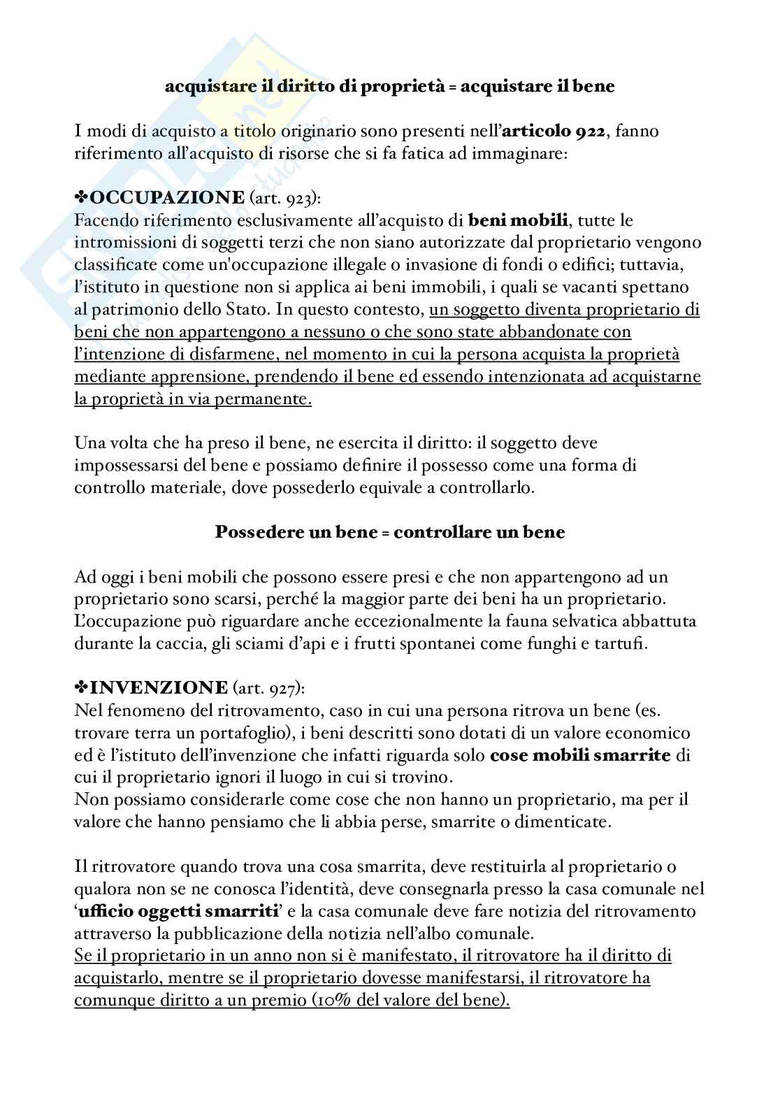Riassunto esame Istituzioni di diritto privato, Prof. Quarta Alessandra, libro consigliato Manuale di diritto privato, Torrente Pag. 76