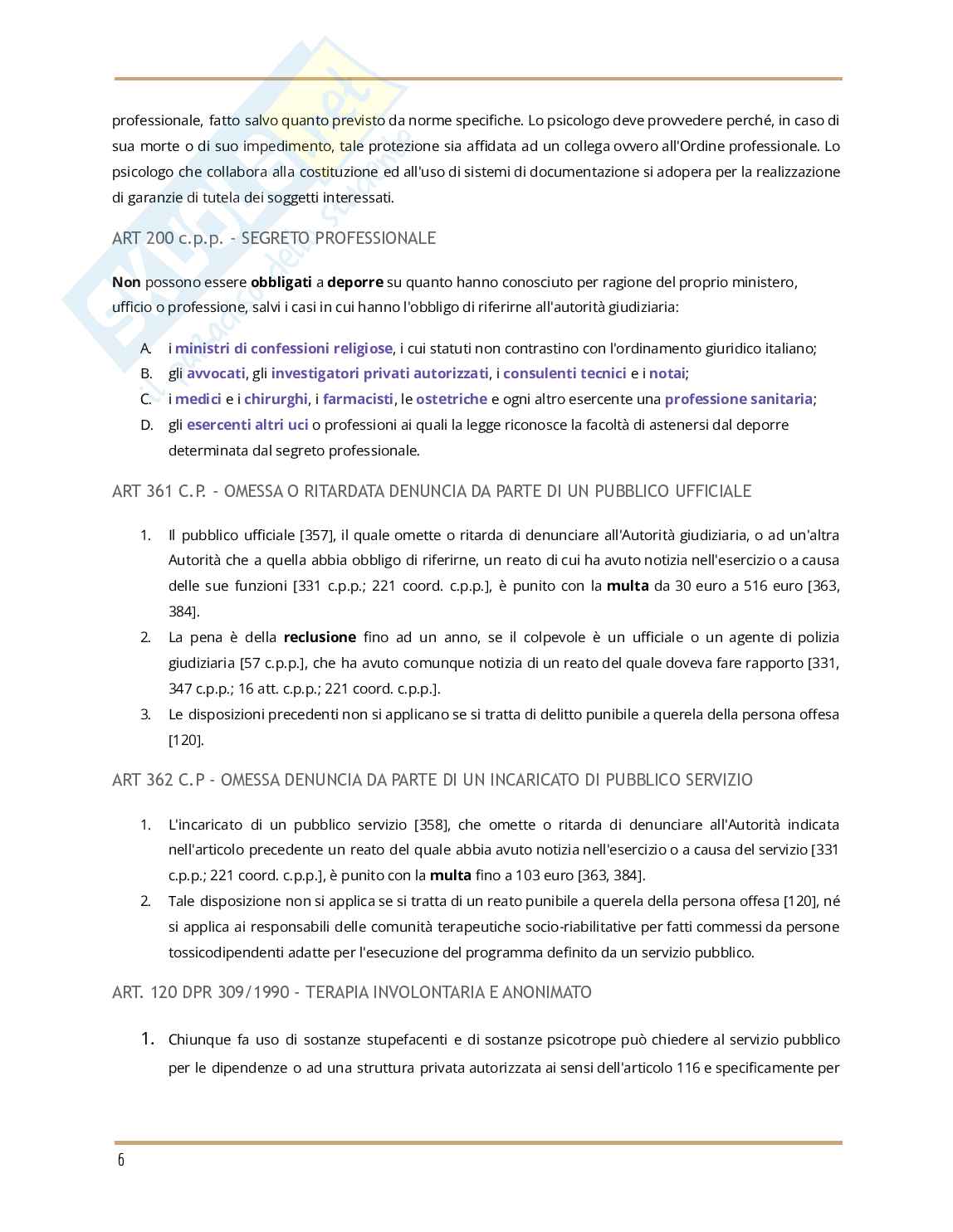 Elementi di Psicologia giuridica e deontologica Pag. 6