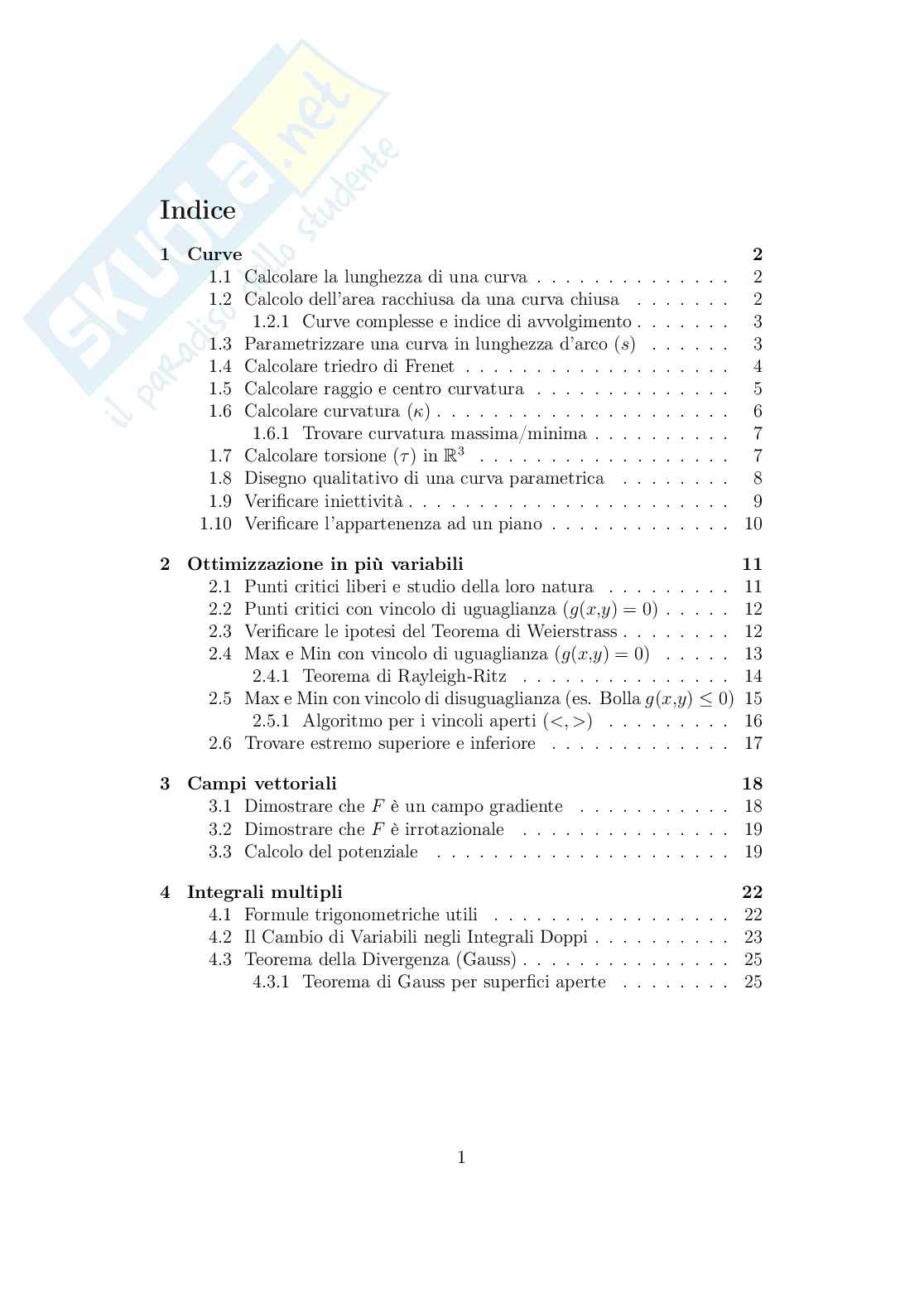 Appunti Analisi matematica II per Ingegneria, Tecniche di risoluzione per esame Pag. 2