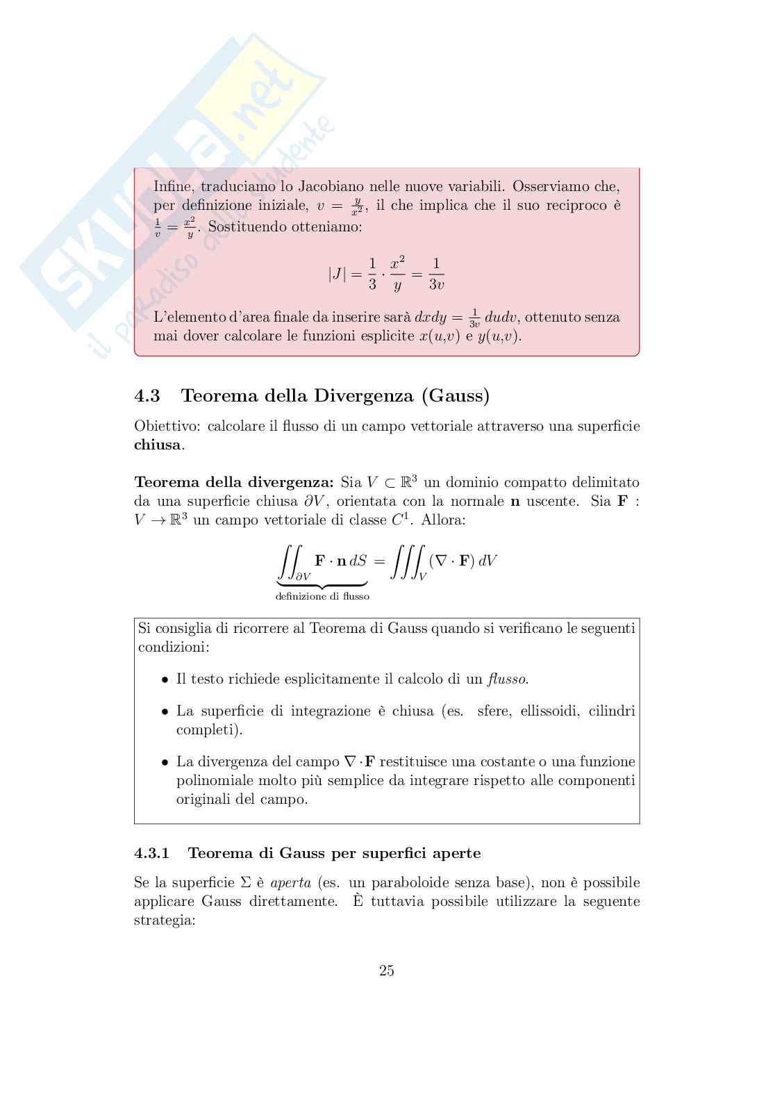 Appunti Analisi matematica II per Ingegneria, Tecniche di risoluzione per esame Pag. 26