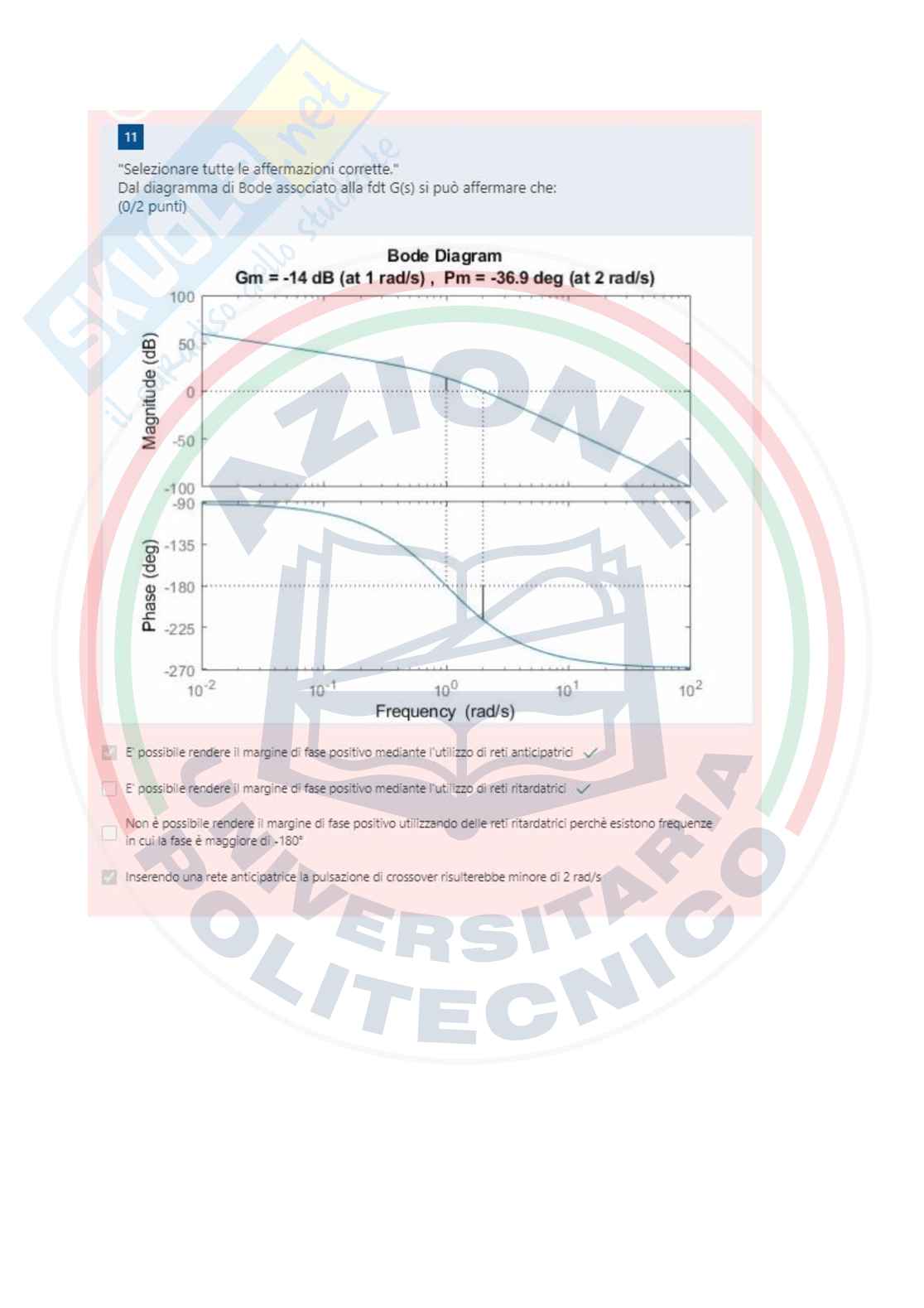 Soluzioni tracce esame Fondamenti di Automatica Pag. 71