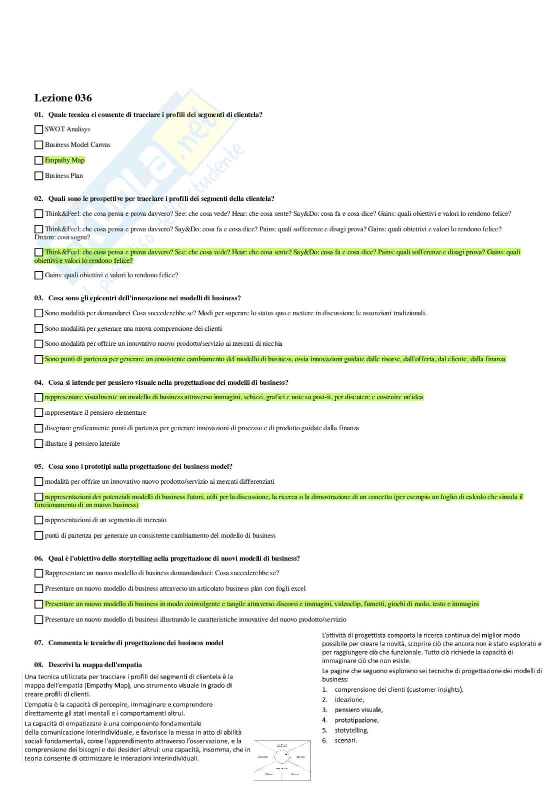 Chiuse e Aperte 2024 Economia e management del trasferimento tecnologico Pag. 36