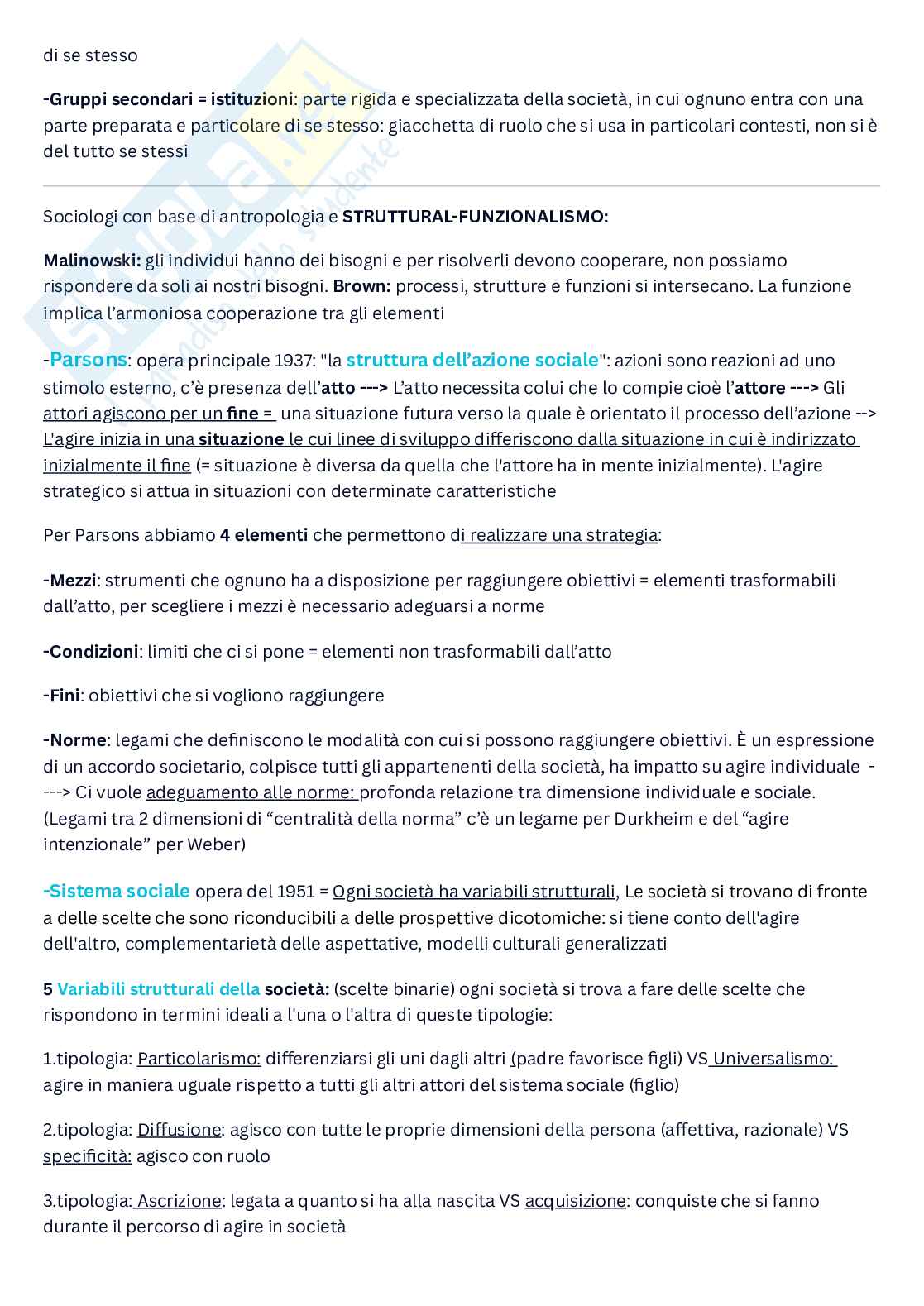 Riassunto esame Sociologia, Prof. Lombardi Marco, libro consigliato Storia del pensiero sociologico , Izzo Pag. 16