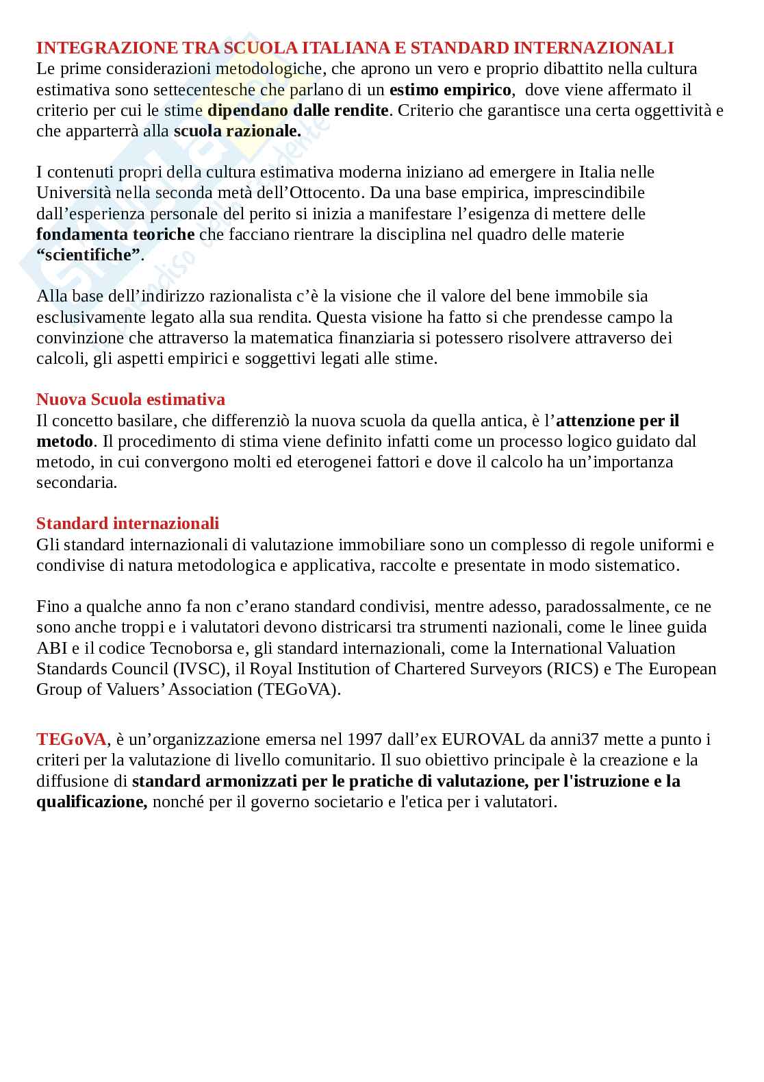 Appunti Estimo ed esercizio professionale Pag. 1
