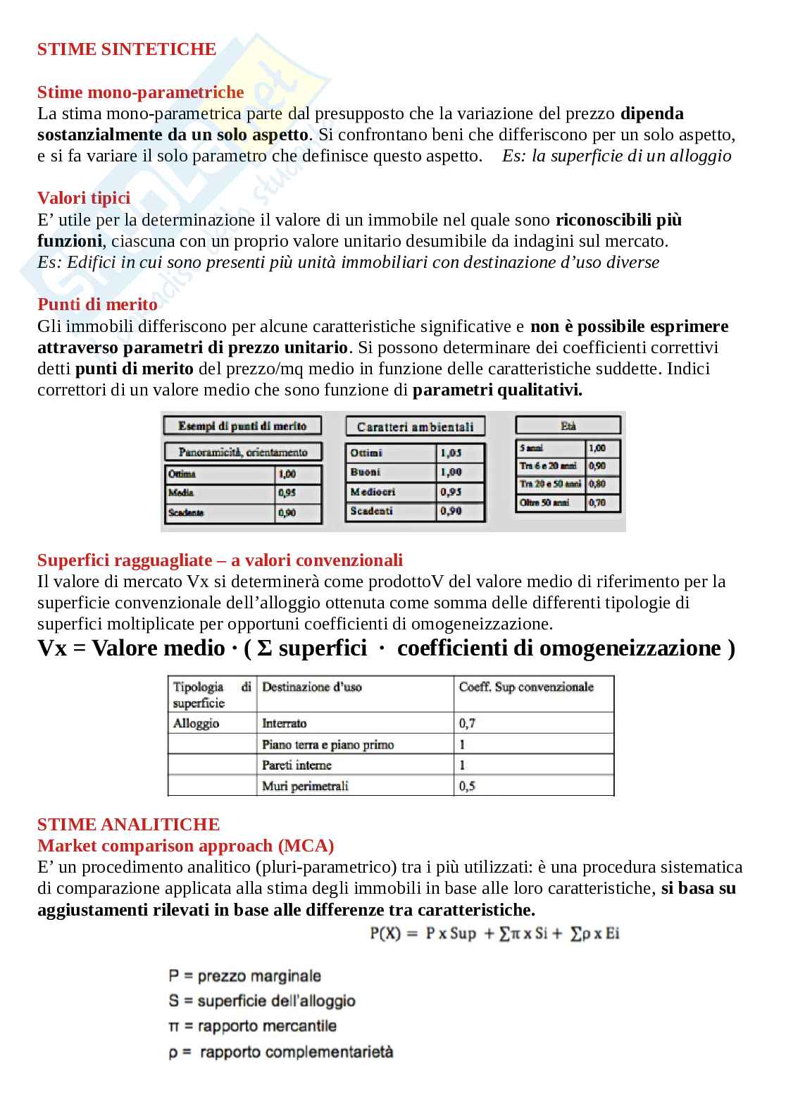 Appunti Estimo ed esercizio professionale Pag. 11