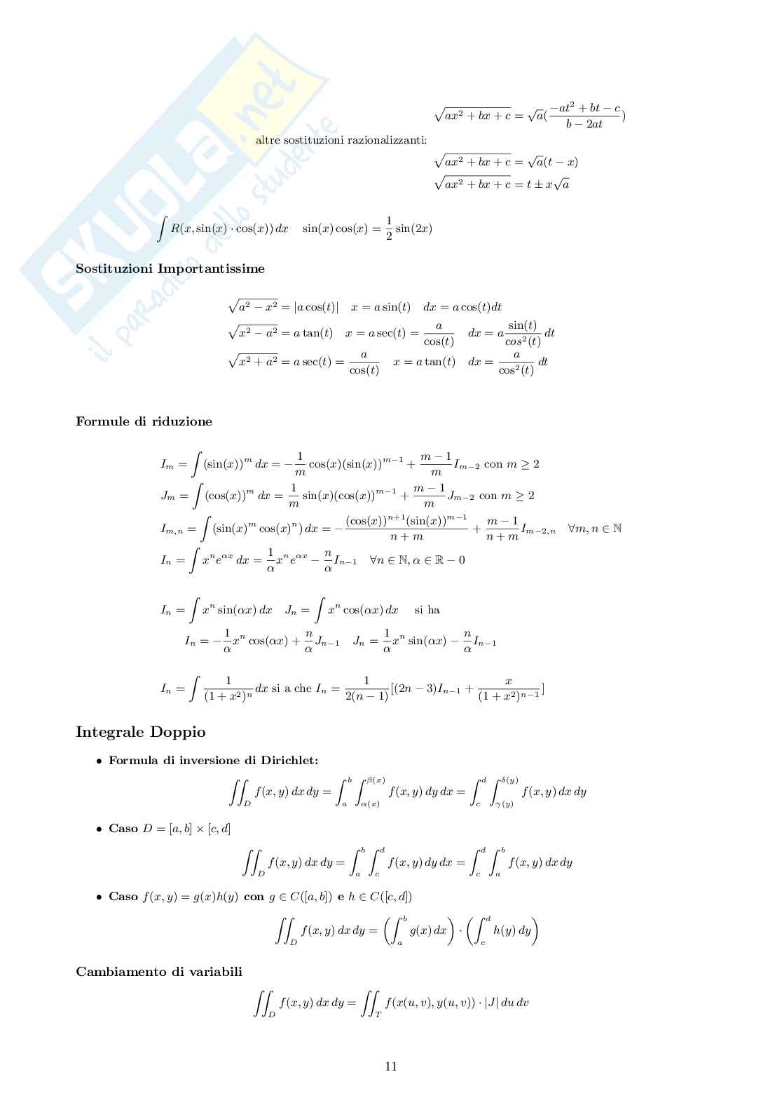 Formulario Analisi matematica 2 completo Pag. 11