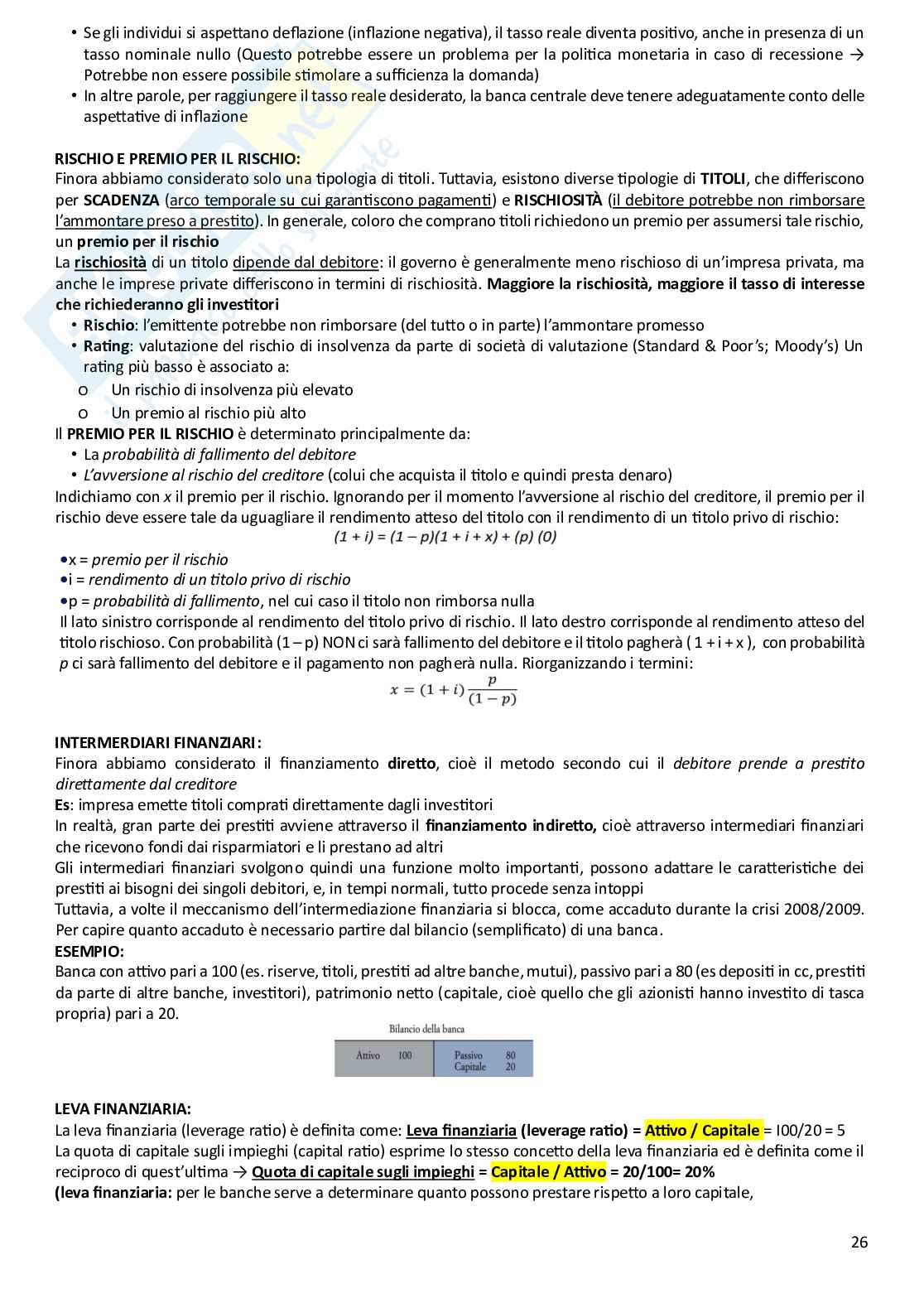 Riassunto esame Macroeconomia, Prof. Bassetti Thomas, libro consigliato Scoprire la macroeconomia. Volume I e Volume II, Blanchard, Amighini, Giavazzi Pag. 26