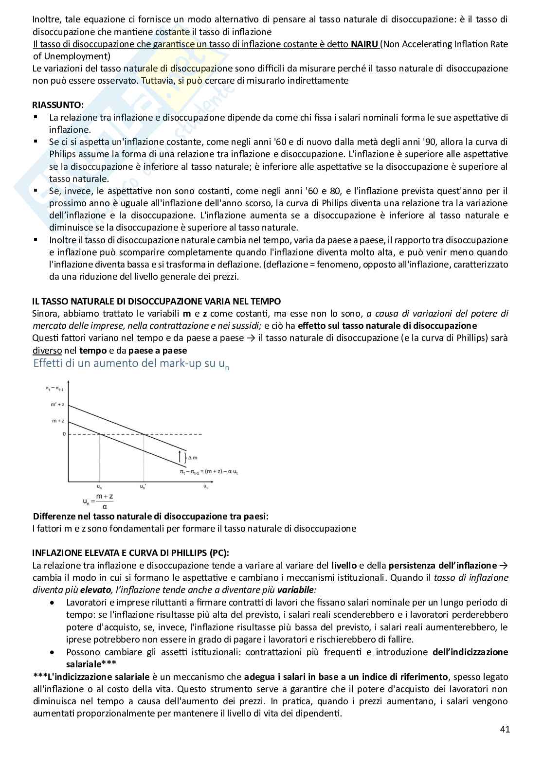 Riassunto esame Macroeconomia, Prof. Bassetti Thomas, libro consigliato Scoprire la macroeconomia. Volume I e Volume II, Blanchard, Amighini, Giavazzi Pag. 41