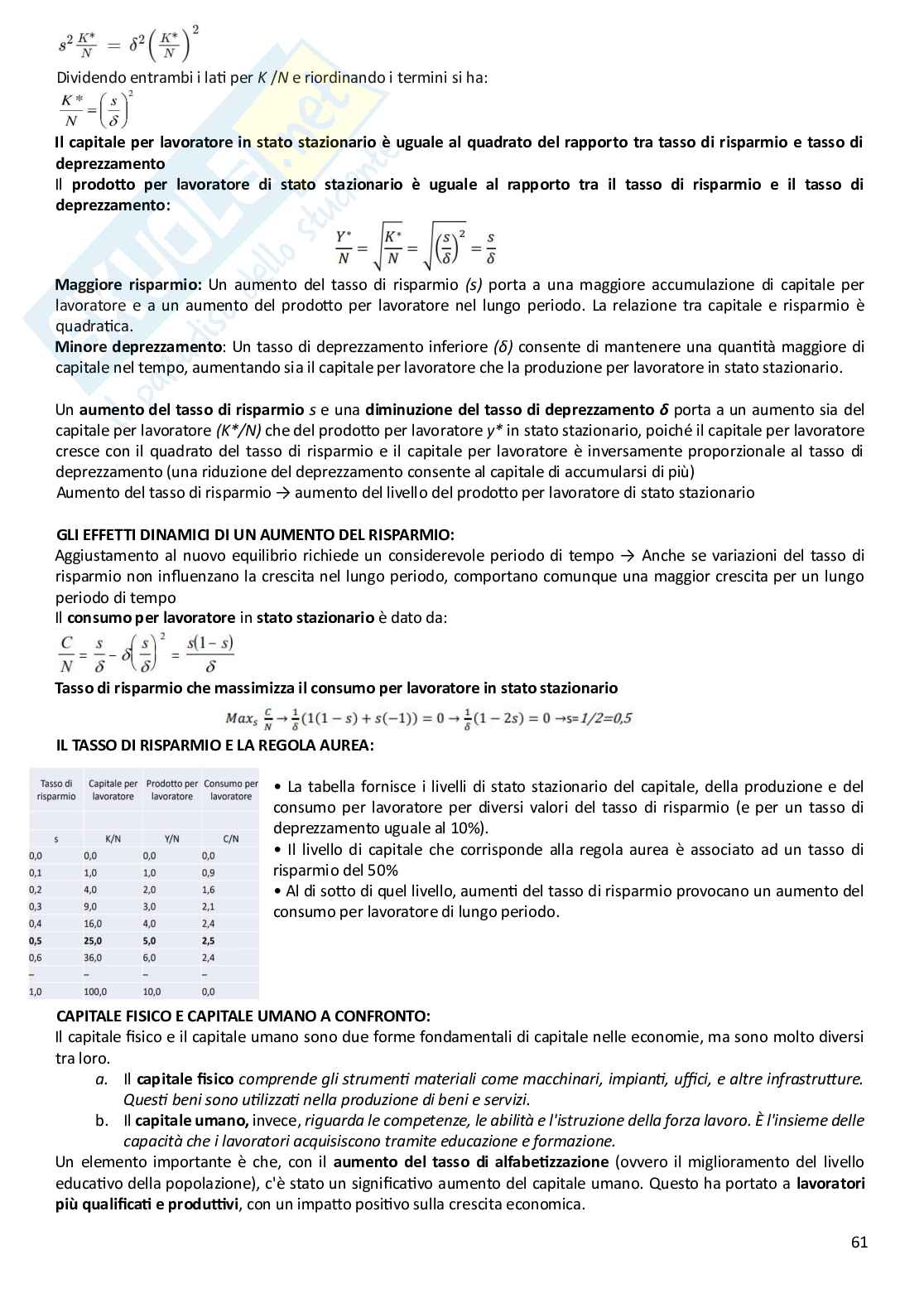 Riassunto esame Macroeconomia, Prof. Bassetti Thomas, libro consigliato Scoprire la macroeconomia. Volume I e Volume II, Blanchard, Amighini, Giavazzi Pag. 61