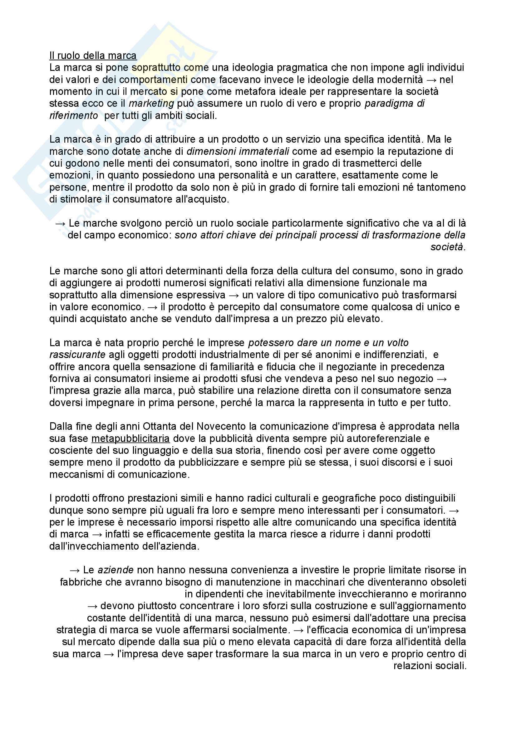 Riassunto esame Sociologia dei consumi, prof. Codeluppi, libro consigliato Ipermondo, dieci chiavi per capire il presente, Codeluppi Pag. 11