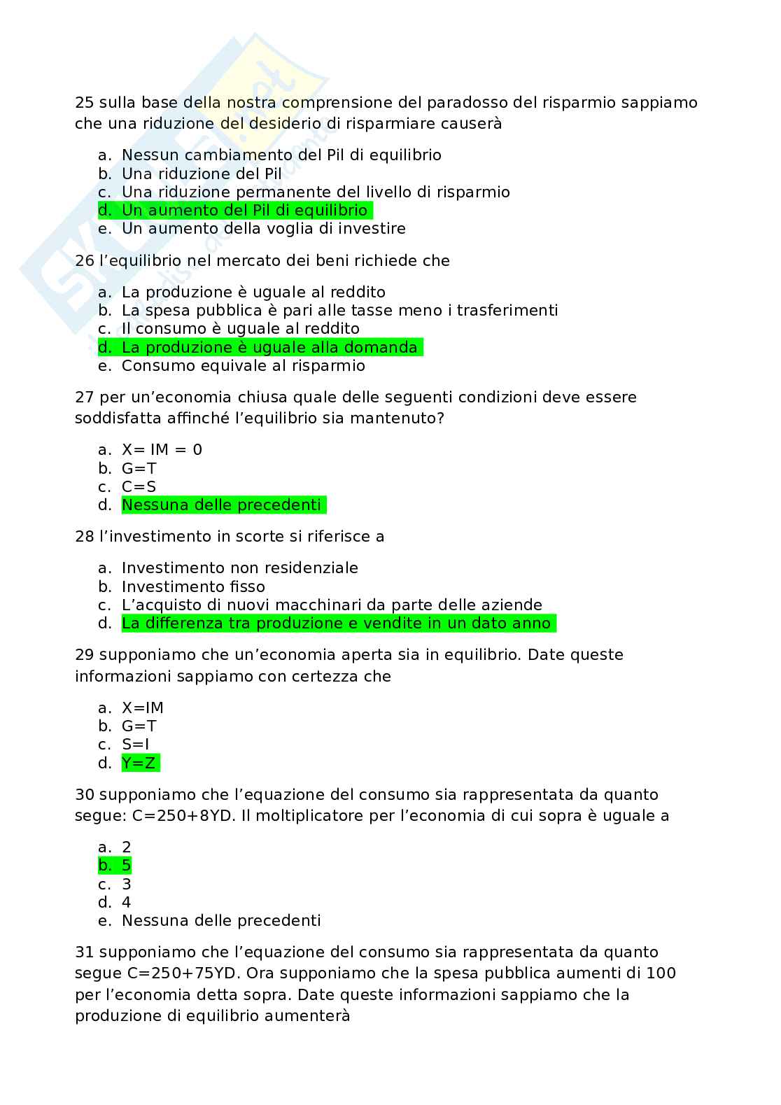 Domande per Macroeconomia  Pag. 11