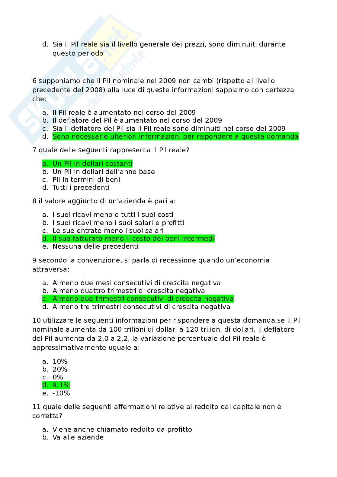 Domande per Macroeconomia  Pag. 2