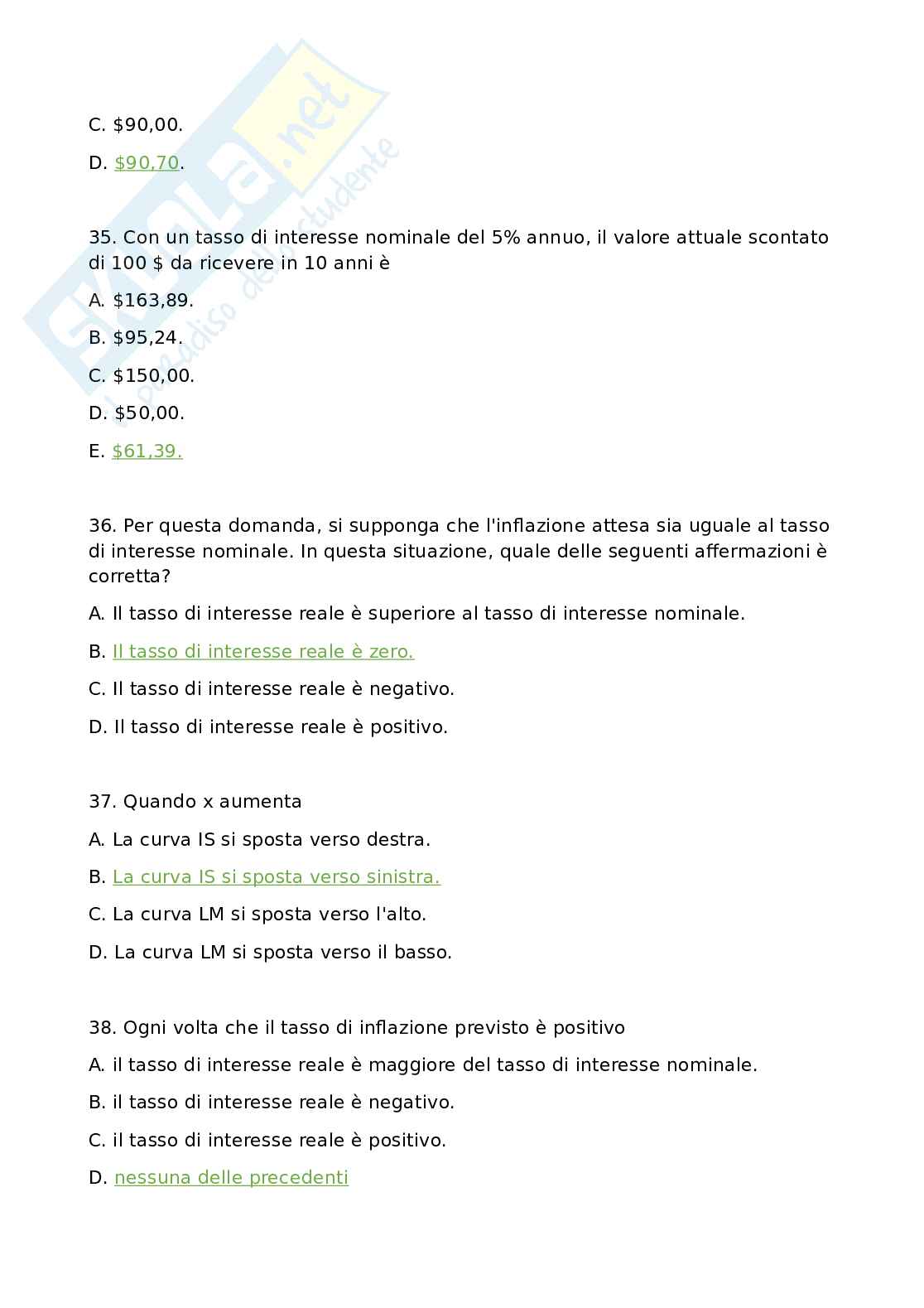 Domande per Macroeconomia  Pag. 46