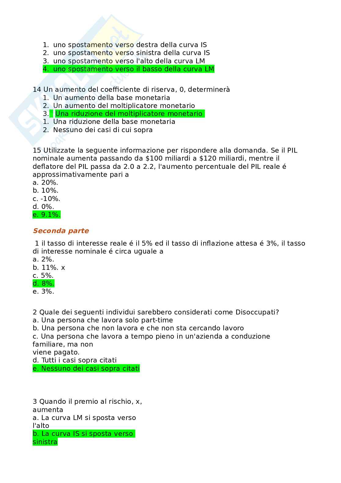 Domande per Macroeconomia  Pag. 51