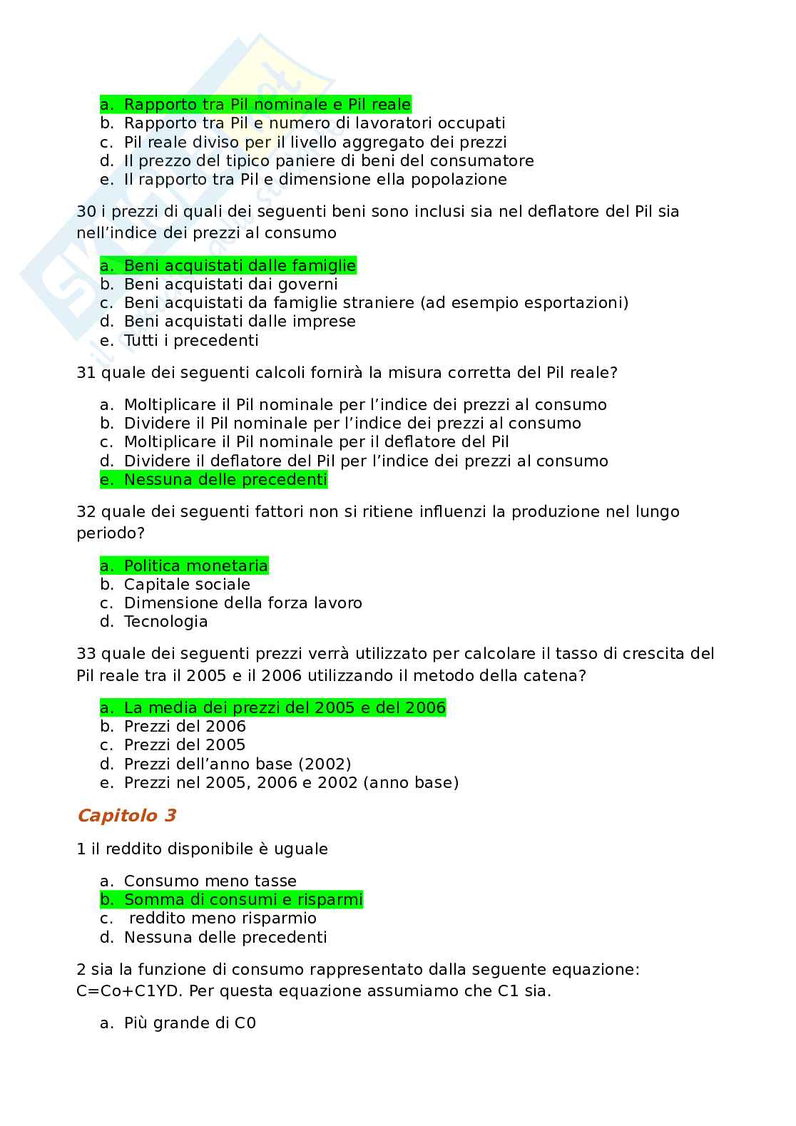 Domande per Macroeconomia  Pag. 6