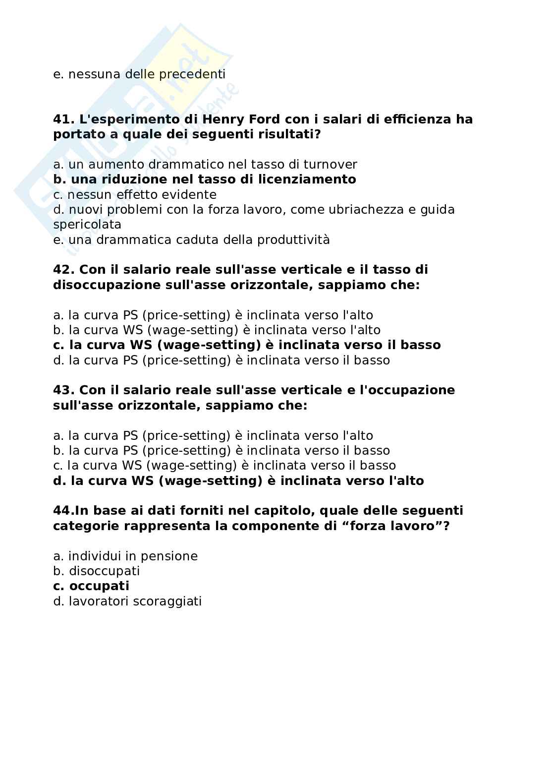 Domande per Macroeconomia  Pag. 66