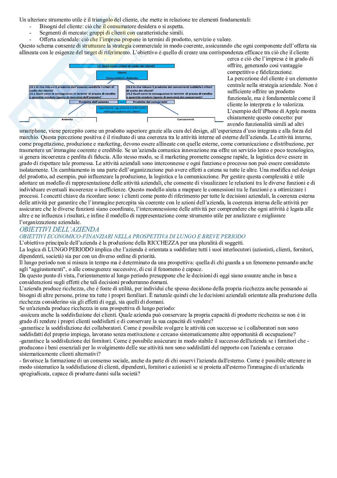 Riassunto esame Economia aziendale, Prof. Russo Paolo, libro consigliato Le aziende. Obiettivi, logica ed esperienze nella produzione della ricchezza, Russo   Pag. 11