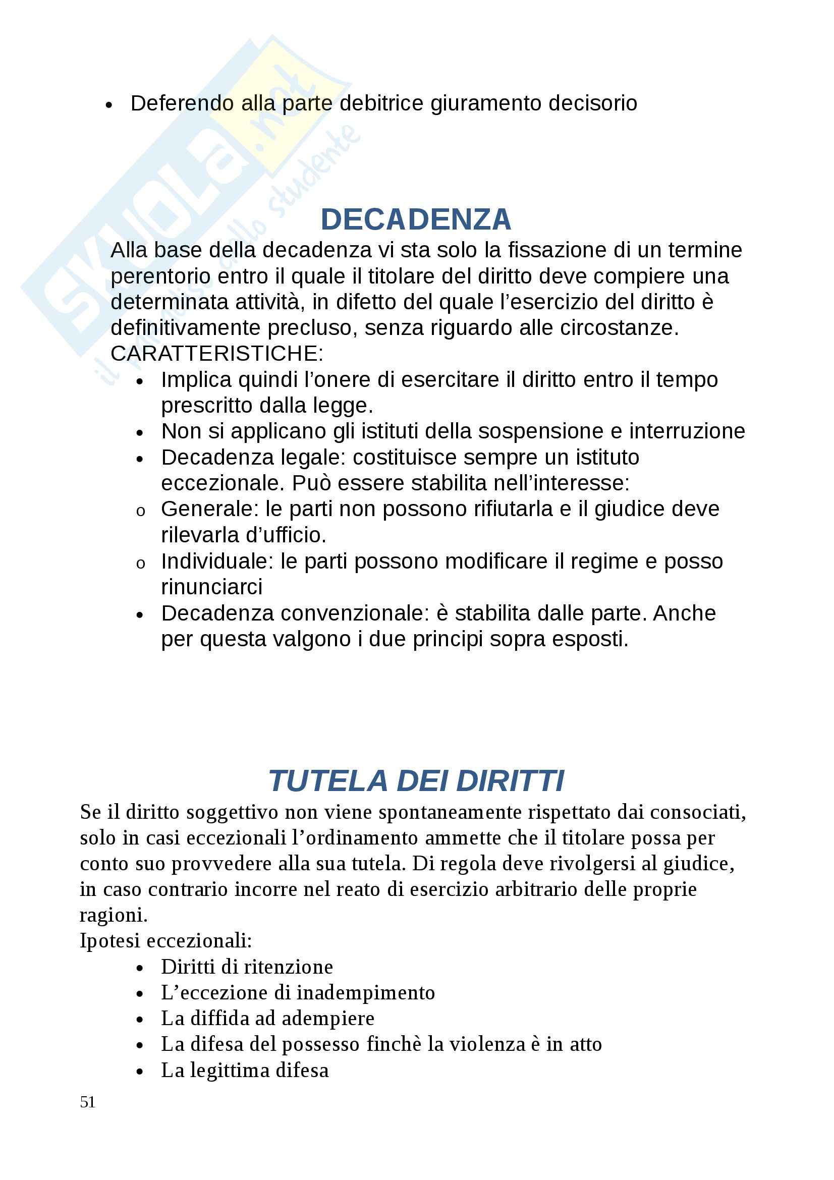 Riassunto esame Diritto privato, prof. Calvi, libro consigliato Manuale di diritto privato, Torrente, Schlesinger Pag. 51