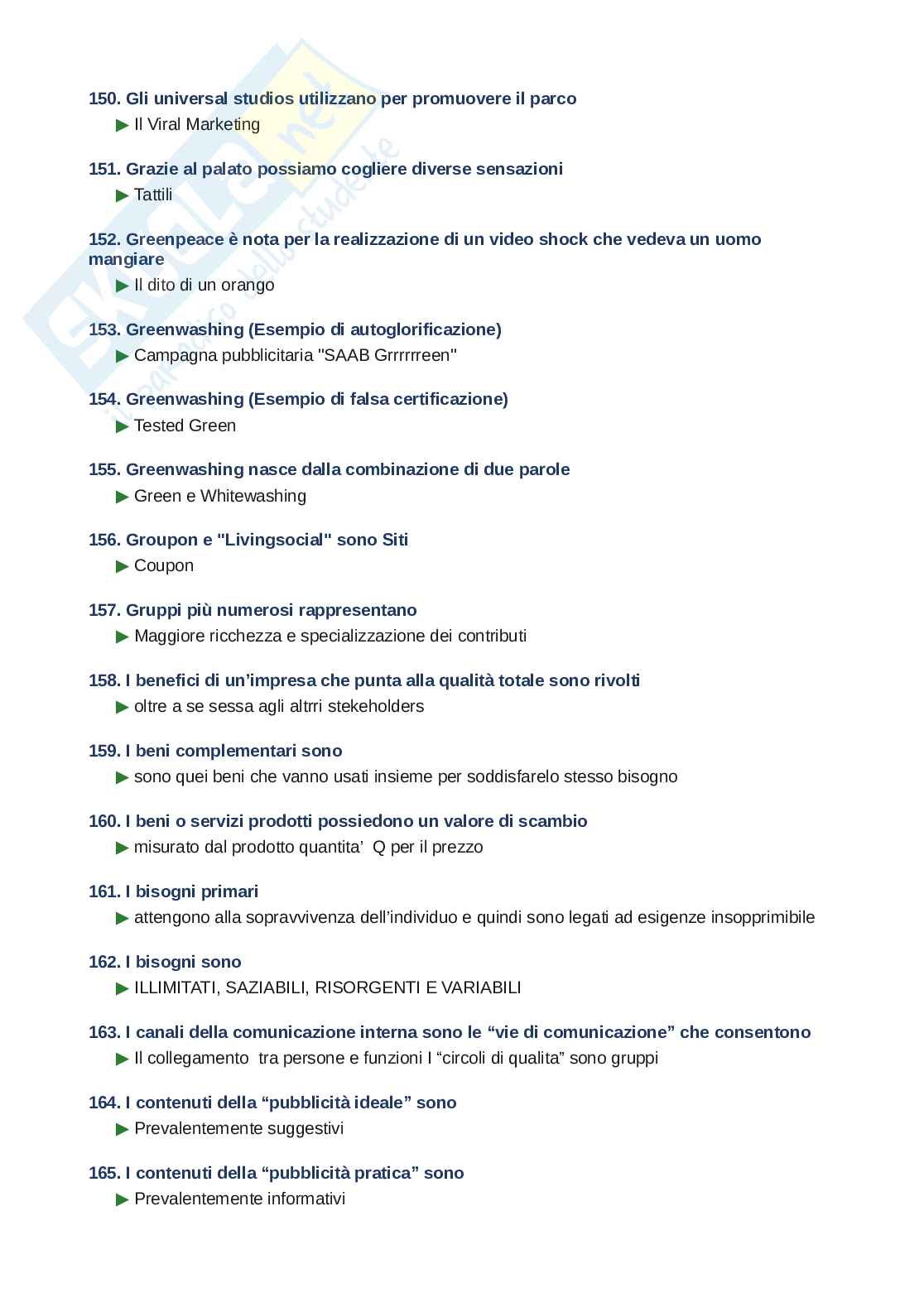 Domande e risposte Strategie di comunicazione d'impresa, ordine alfabetico 2025 Pag. 11