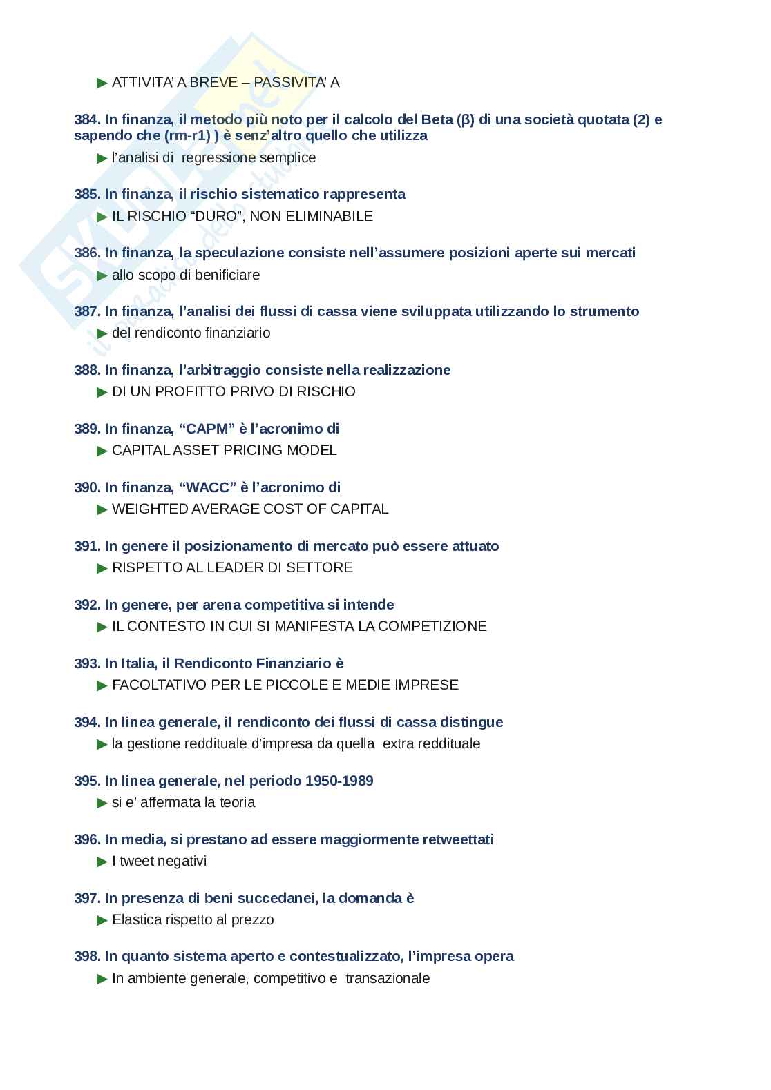 Domande e risposte Strategie di comunicazione d'impresa, ordine alfabetico 2025 Pag. 26