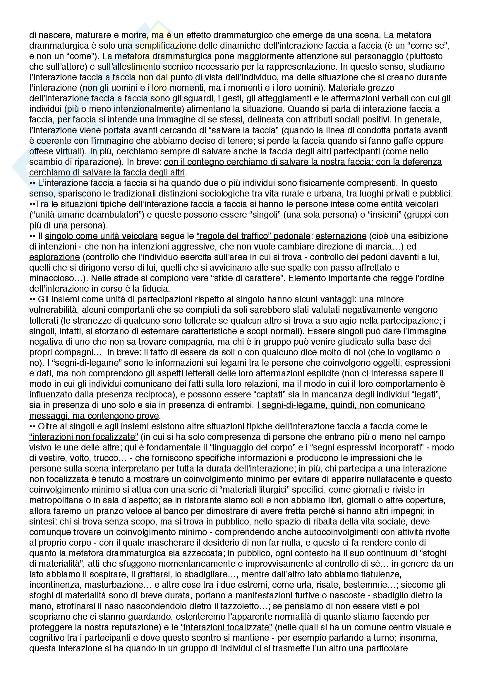 Riassunto esame Sociologia, prof. Magaraggia, libro consigliato Sociologia della comunicazione interpersonale, Boni Pag. 6