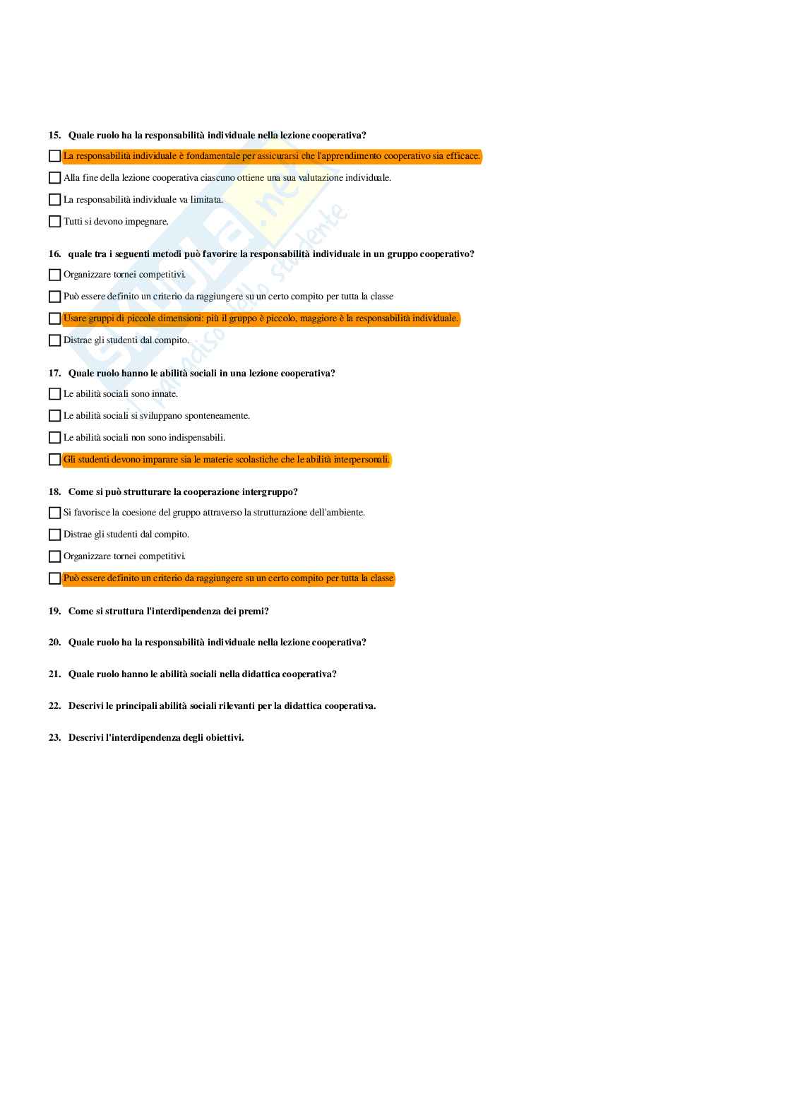 Paniere Didattica dell'inclusione (2026) - Risposte multiple corrette Pag. 36