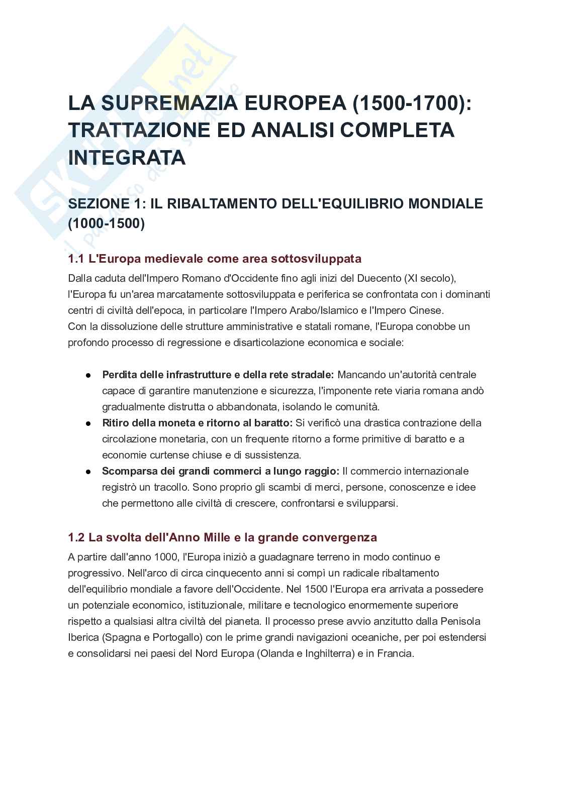 Supremazia europea Pag. 1