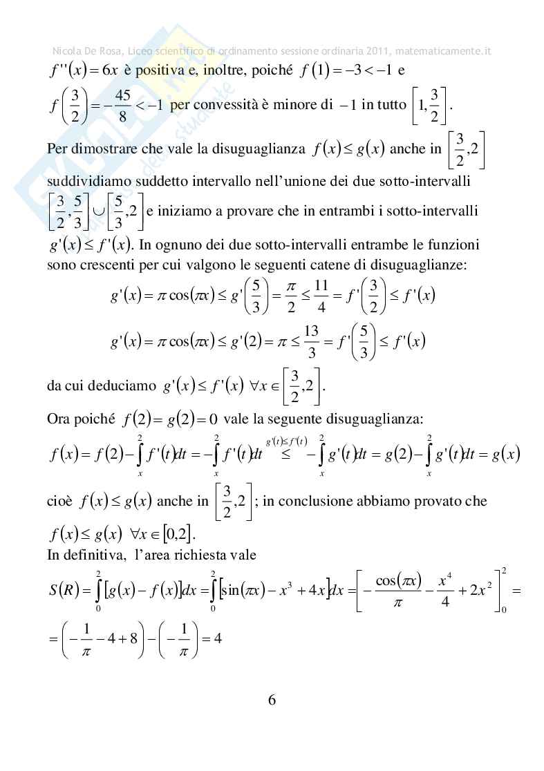 2011 - Liceo scientifico di ordinamento, sessione ordinaria Pag. 6