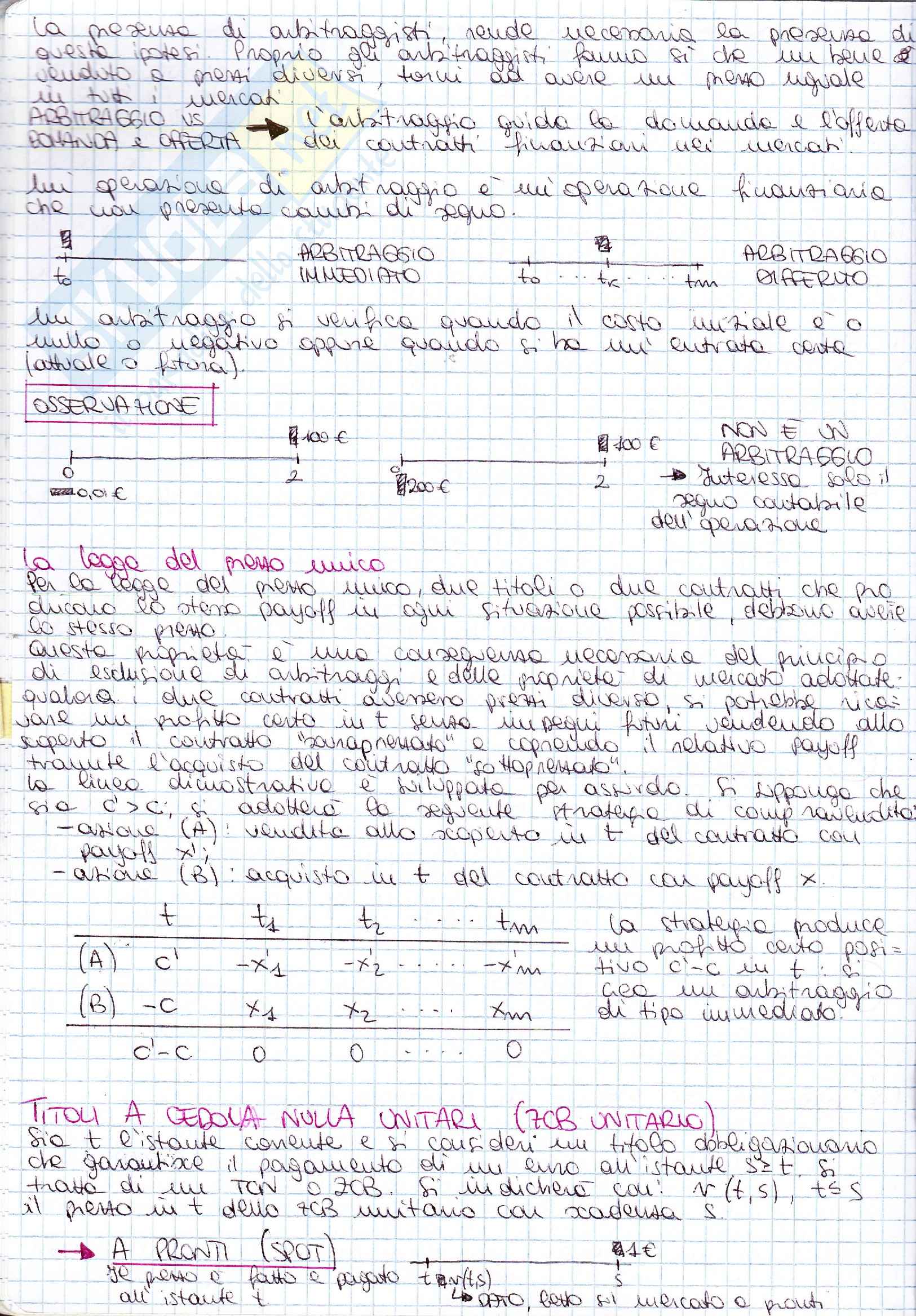 Approccio di mercato - matematica finanziaria Pag. 2
