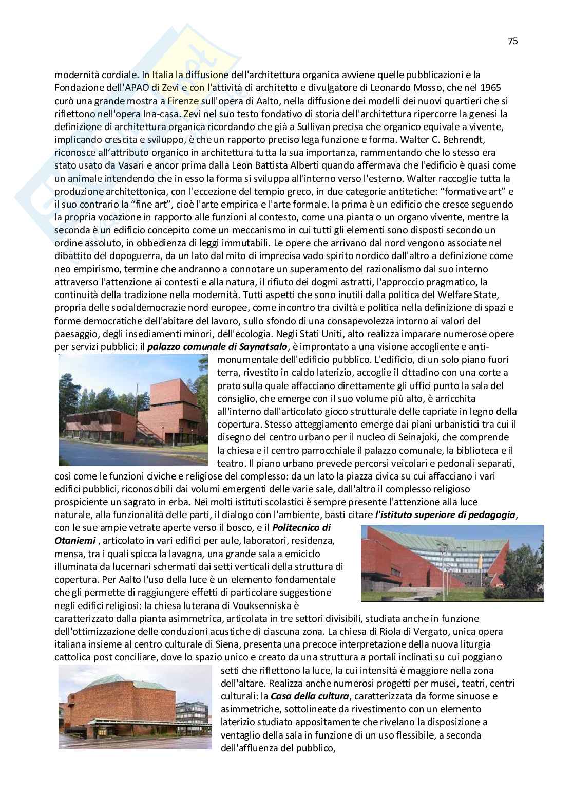 Riassunto esame Storia dell’architettura contemporanea, Prof. Romano Antonella, libro consigliato Una storia dell’architettura contemporanea , Elena Dellapiana, Guido Montanari Pag. 76