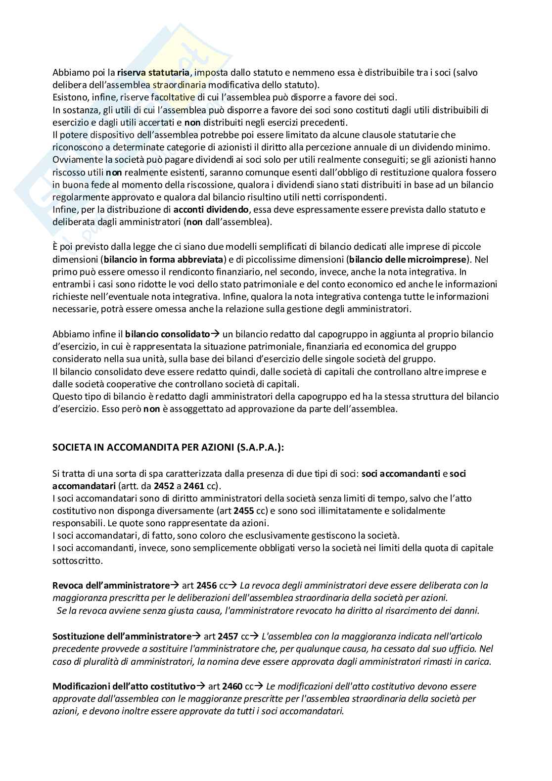 Appunti presi a lezione per l'esame di Diritto commerciale e integrati con il Manuale di diritto commerciale - Settima edizione, Gian Franco Campobasso Pag. 46