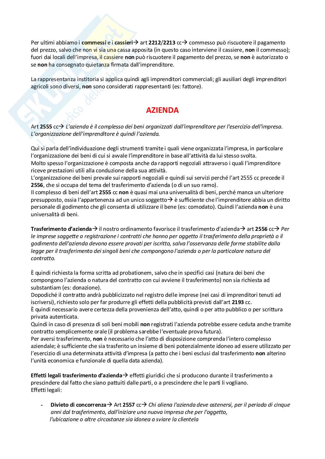 Appunti presi a lezione per l'esame di Diritto commerciale e integrati con il Manuale di diritto commerciale - Settima edizione, Gian Franco Campobasso Pag. 6
