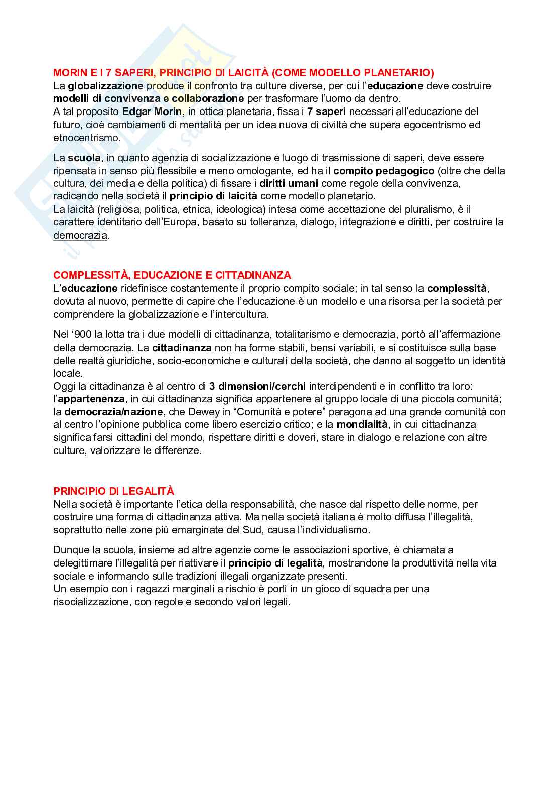 Pedagogia Interculturale (B024373) - Kit completo, appunti e articoli | SFP Notes Vol. 19 Pag. 2