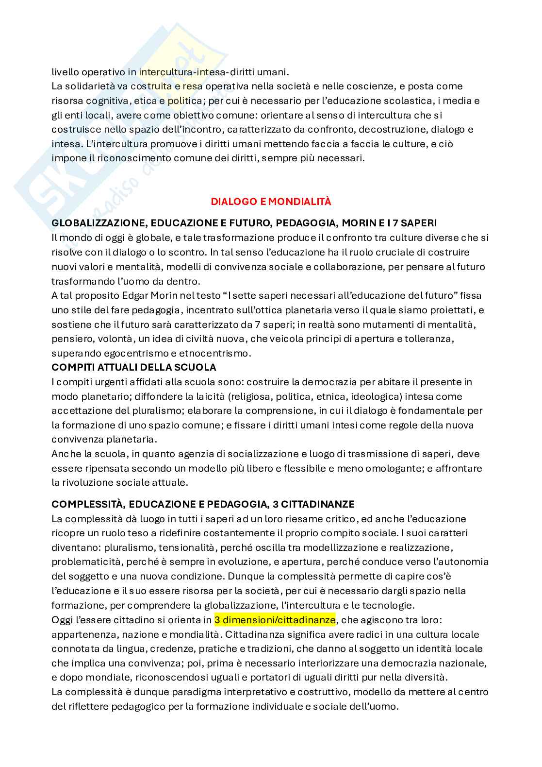 Pedagogia Interculturale (B024373) - Kit completo, appunti e articoli | SFP Notes Vol. 19 Pag. 26