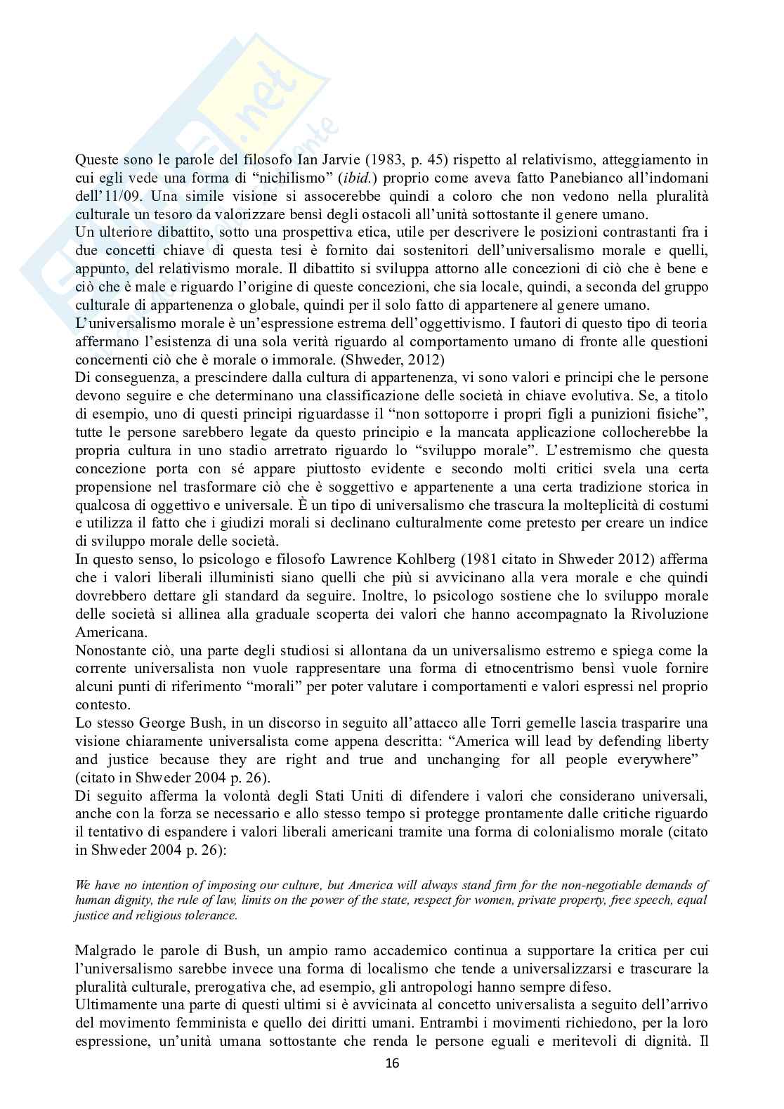 Dibattito su relativismo culturale e diritti umani Elio Rassu Pag. 16