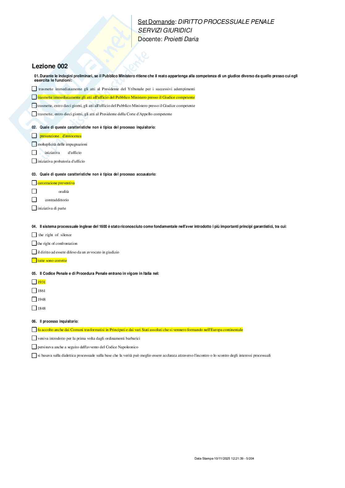 Paniere nuovo (2025) completo di Diritto processuale penale  Pag. 2