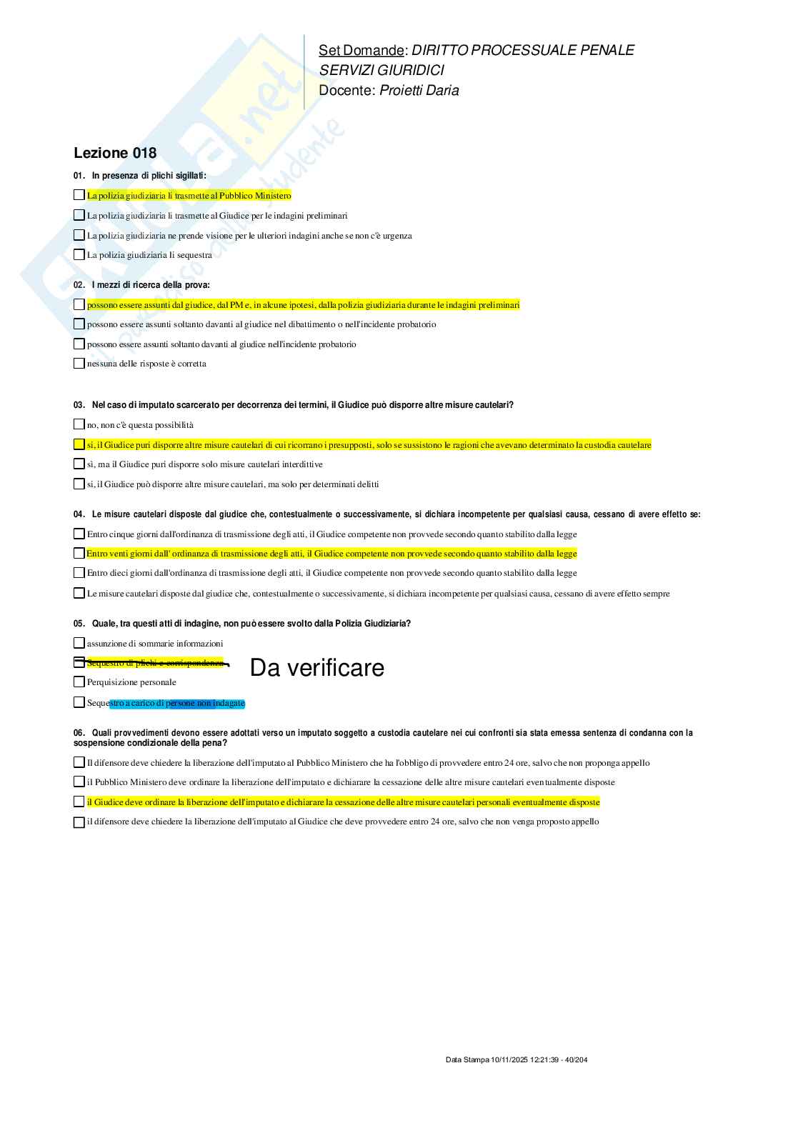 Paniere nuovo (2025) completo di Diritto processuale penale  Pag. 36