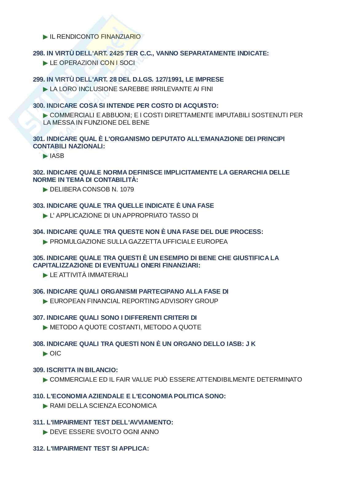 Domande e risposte Metodologie e determinazioni quantitative d’azienda, ordine alfabetico 2025 Pag. 21