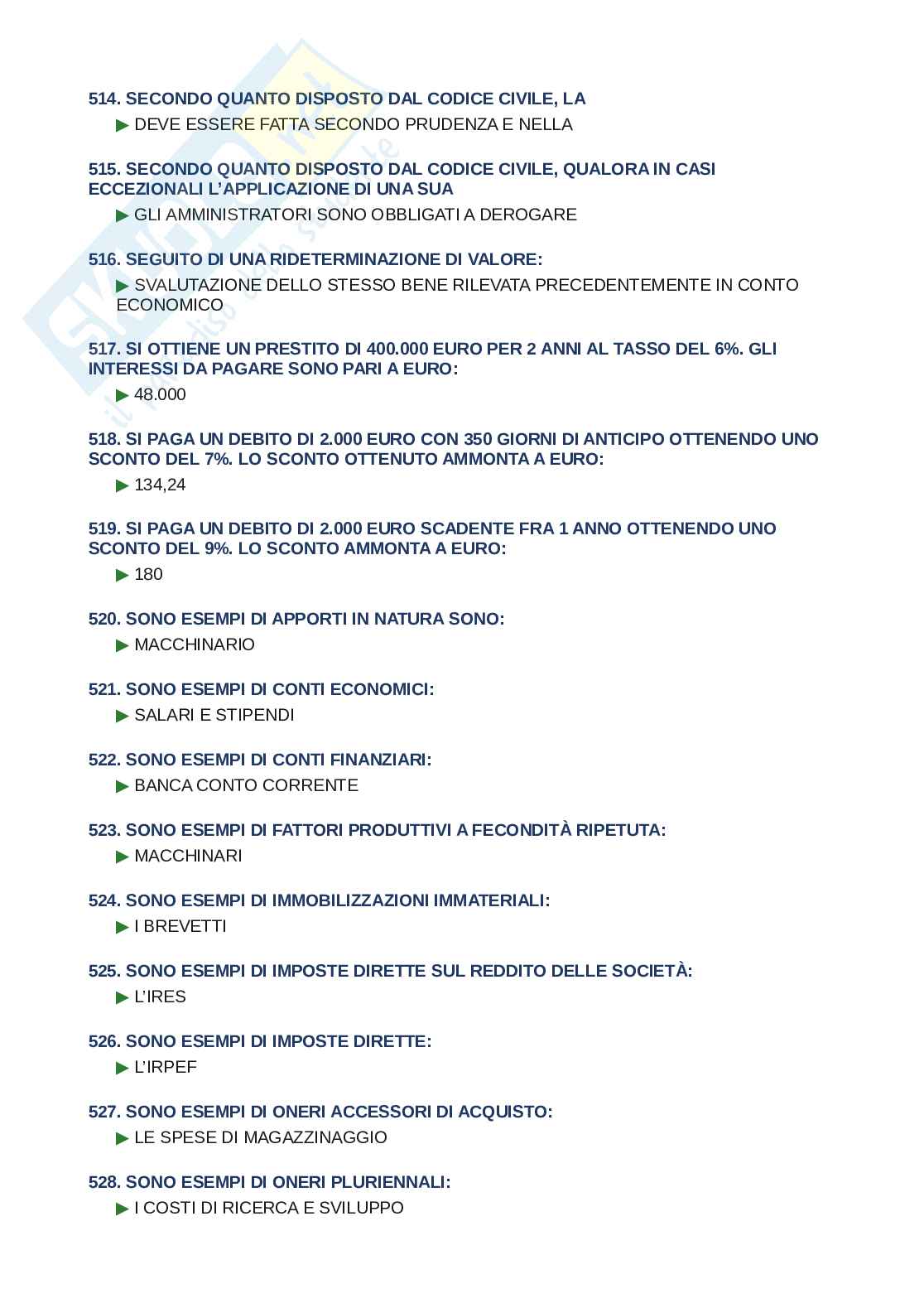 Domande e risposte Metodologie e determinazioni quantitative d’azienda, ordine alfabetico 2025 Pag. 36