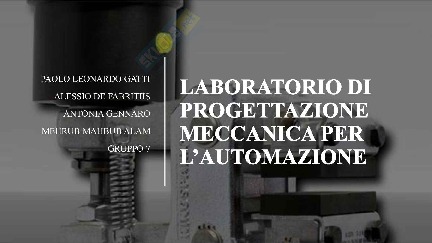 Pinza del freno pneumatica – progetto cad completo con distinta, assieme e tolleranze Pag. 1