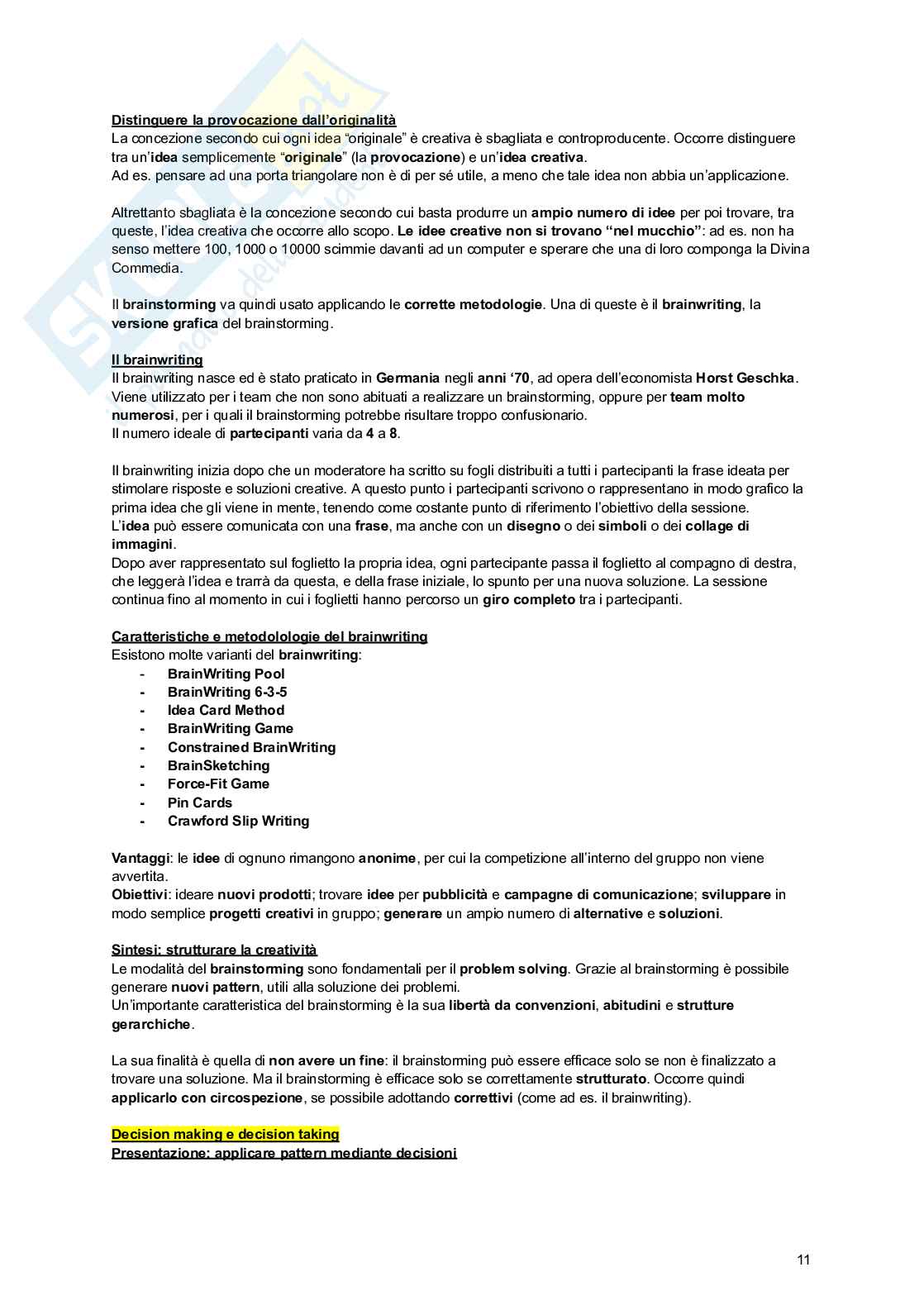 Pattern strategici di problem solving per una migliore creatività Pag. 11