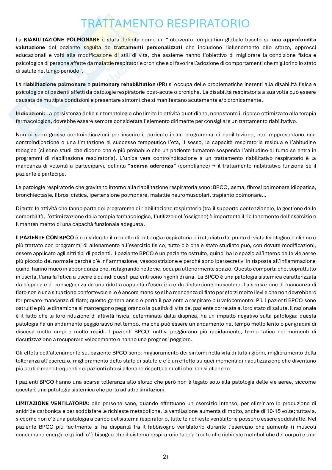 Appunti di Riabilitazione respiratoria Pag. 21