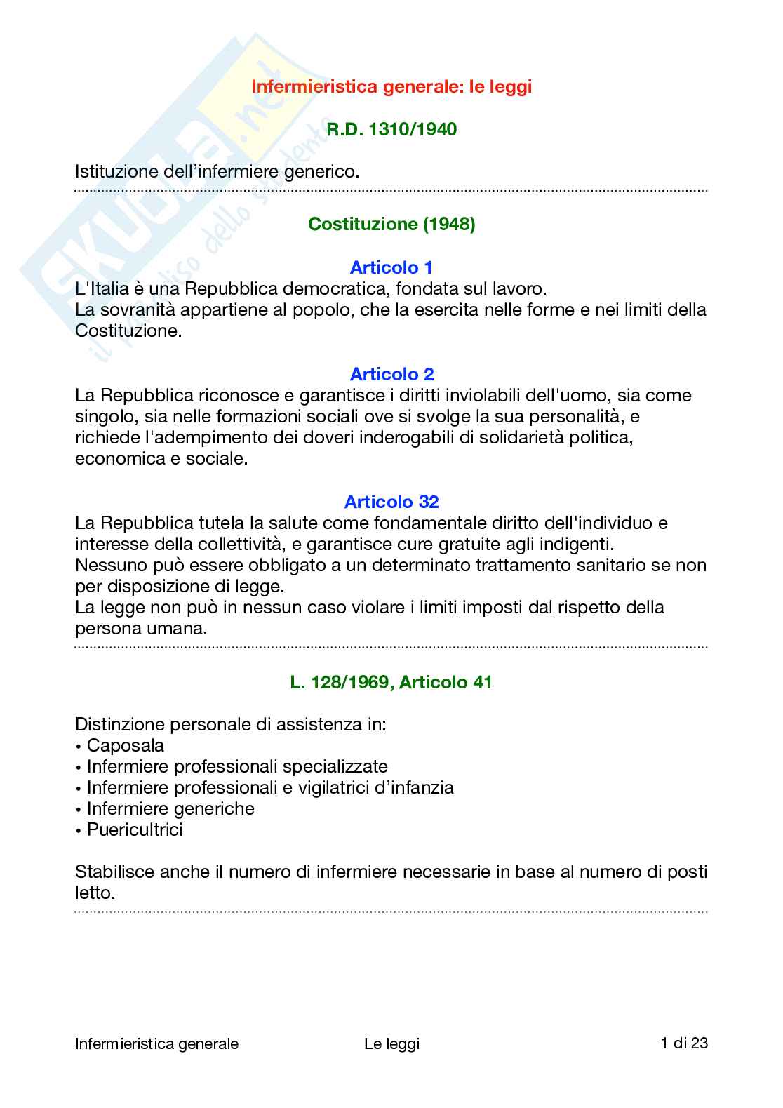 Infermieristica generale - leggi Pag. 1